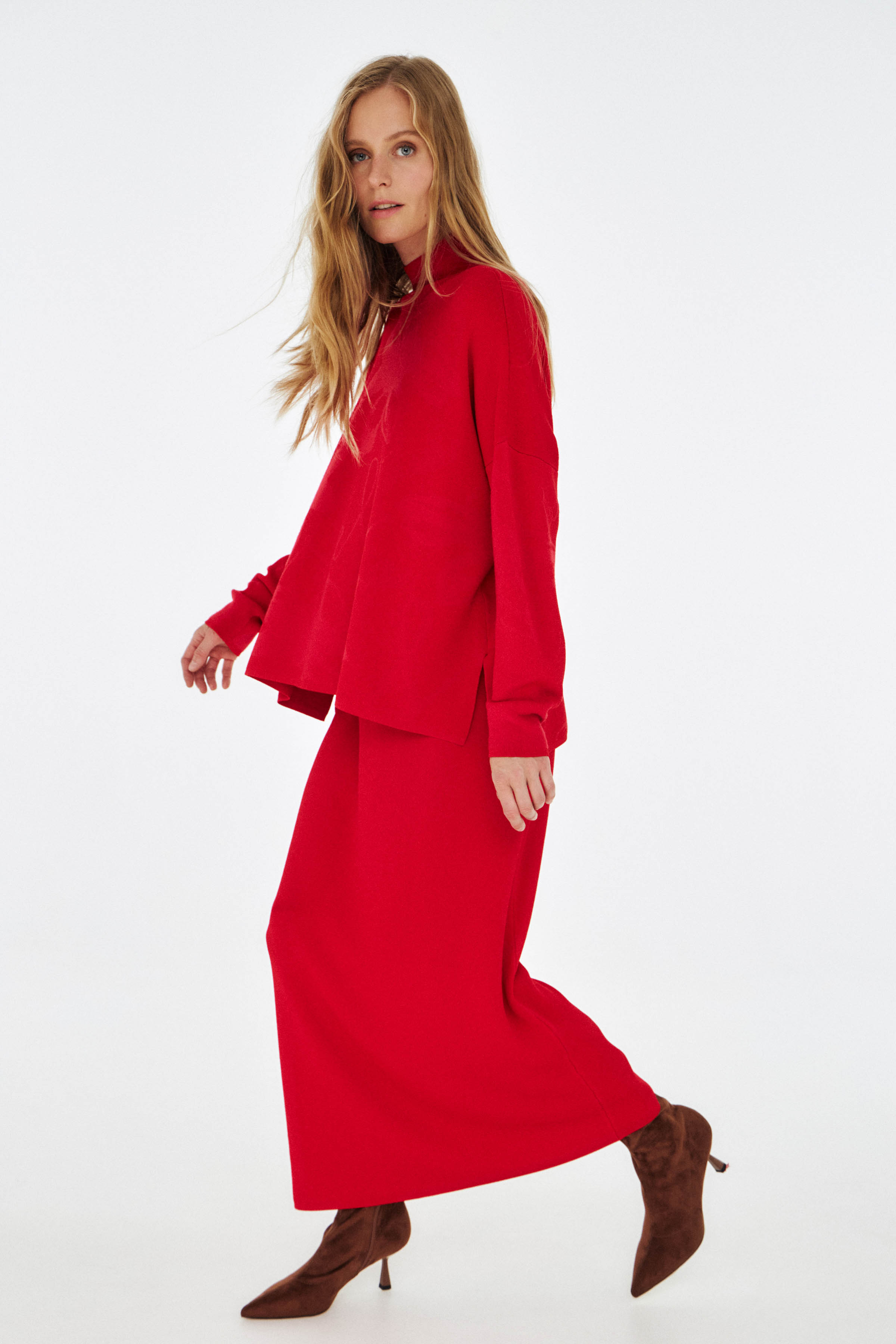 Юбка вязаная 25 Огненно-красный (fiery red) от Lesel (Лесель)! Заказывайте по ✆ 8 (800) 777 02 37