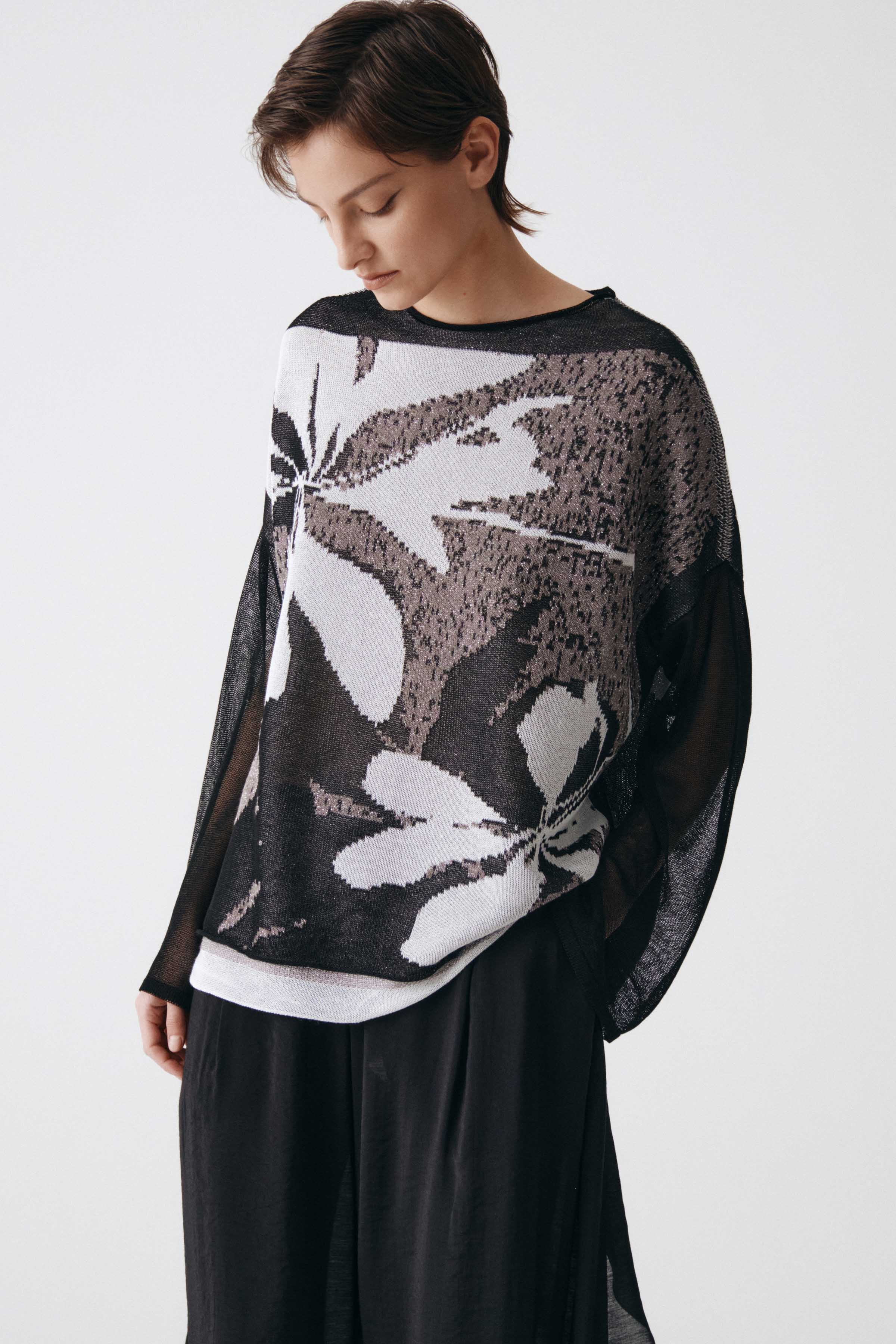 Джемпер с длинным рукавом Трехцветный