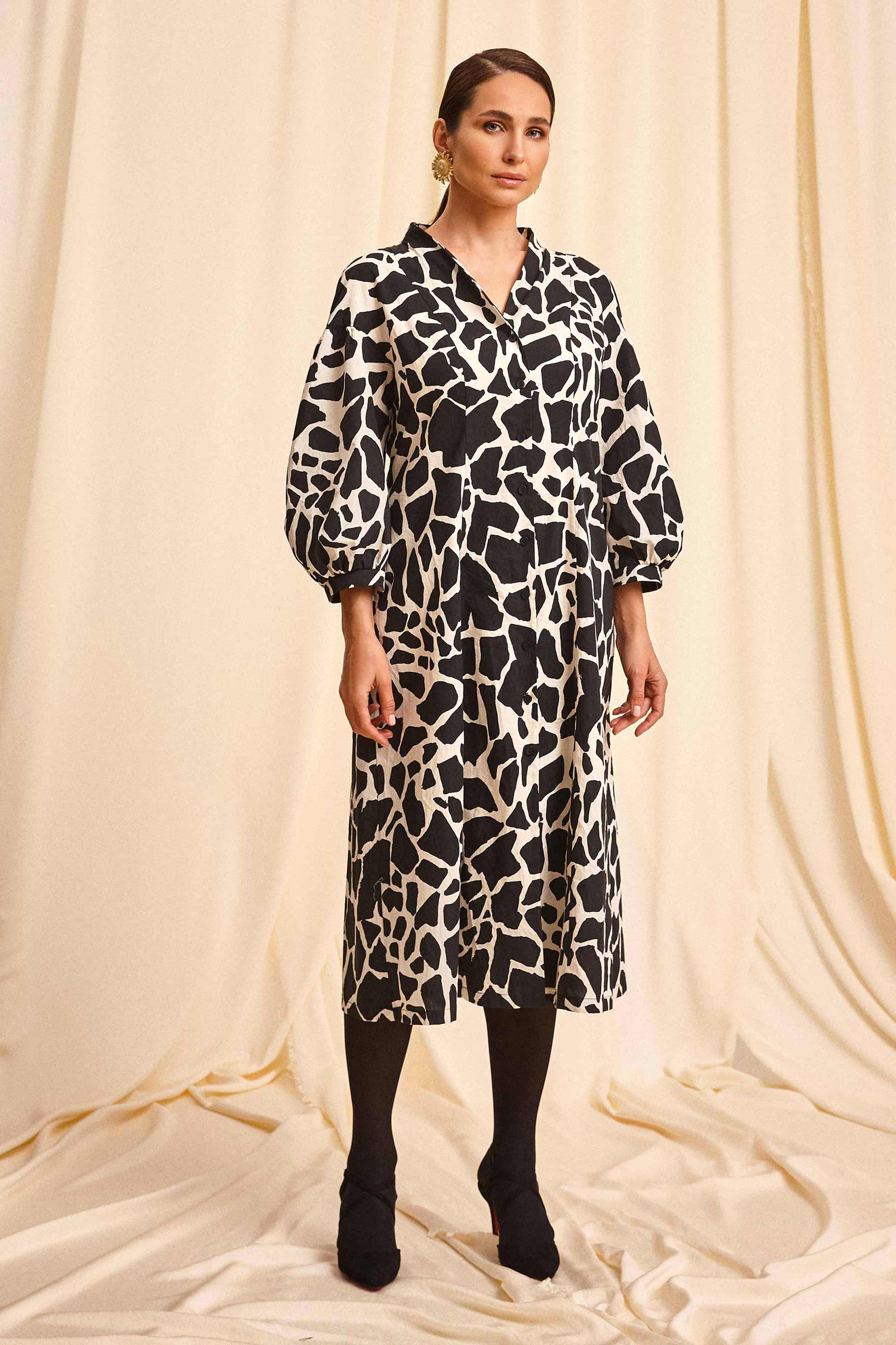 Платье Жираф, с буфами 40 Жираф (girafe) от Lesel (Лесель)! Заказывайте по ✆ 8 (800) 777 02 37