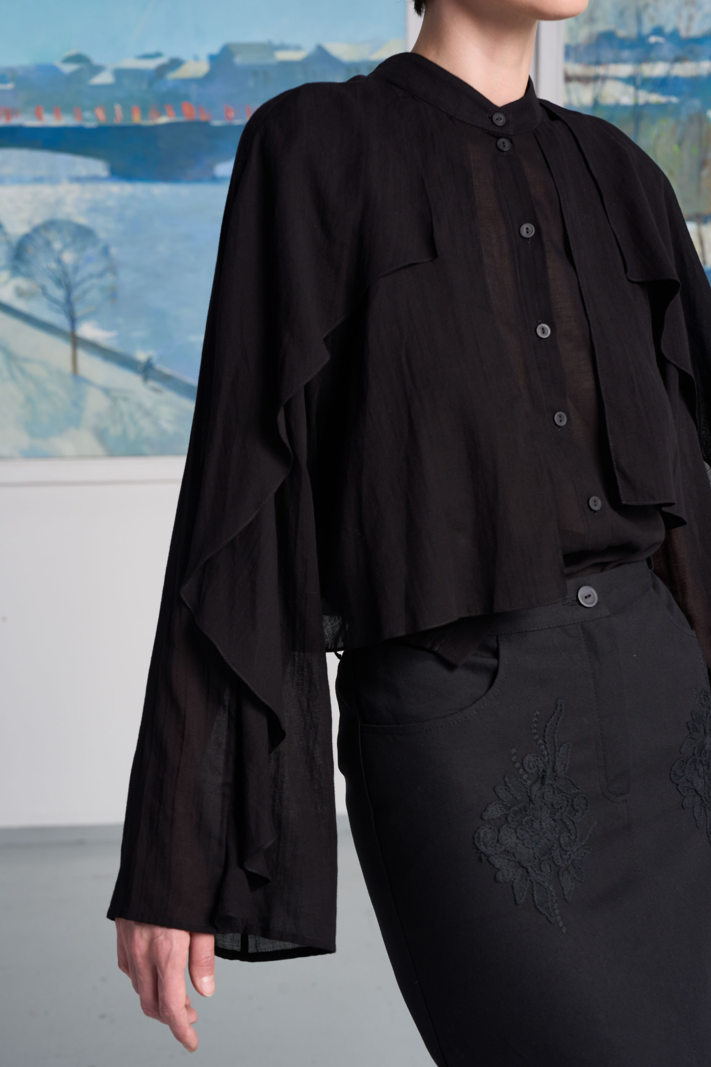 Блуза многослойная, тонкий хлопок  от Lesel (Лесель)! Заказывайте по ✆ 8 (800) 777 02 37