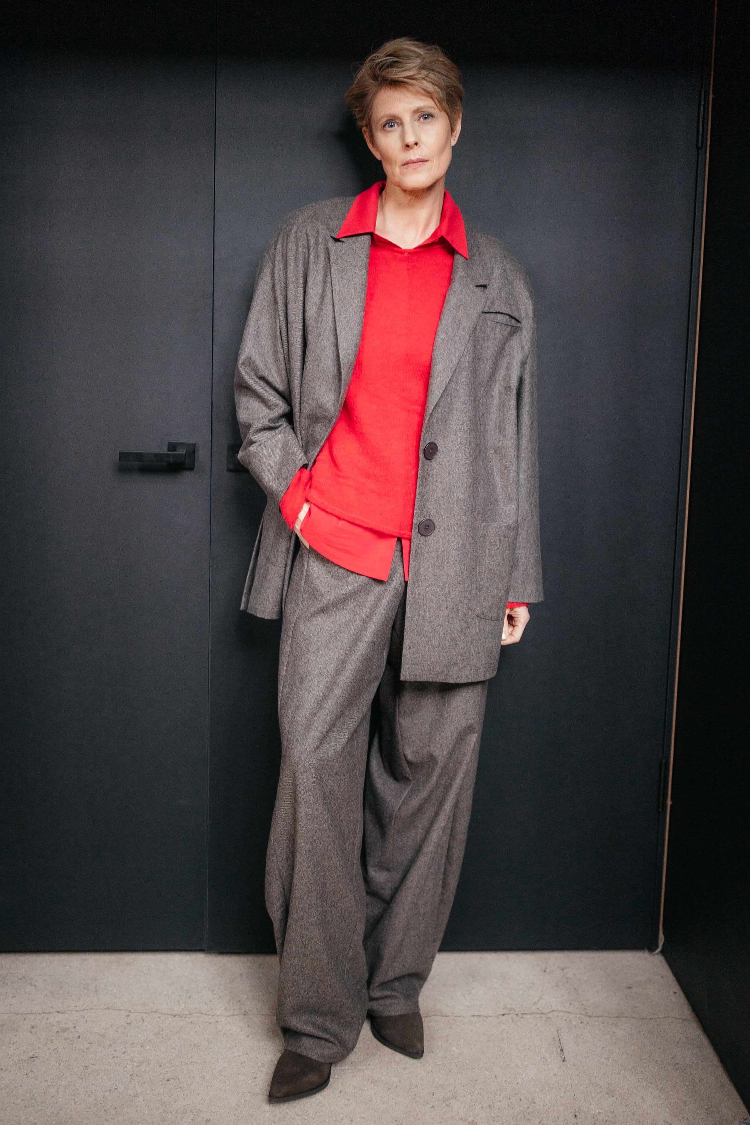 Жакет квадрат, шерсть 78 Полутень (penombre) от Lesel (Лесель)! Заказывайте по ✆ 8 (800) 777 02 37