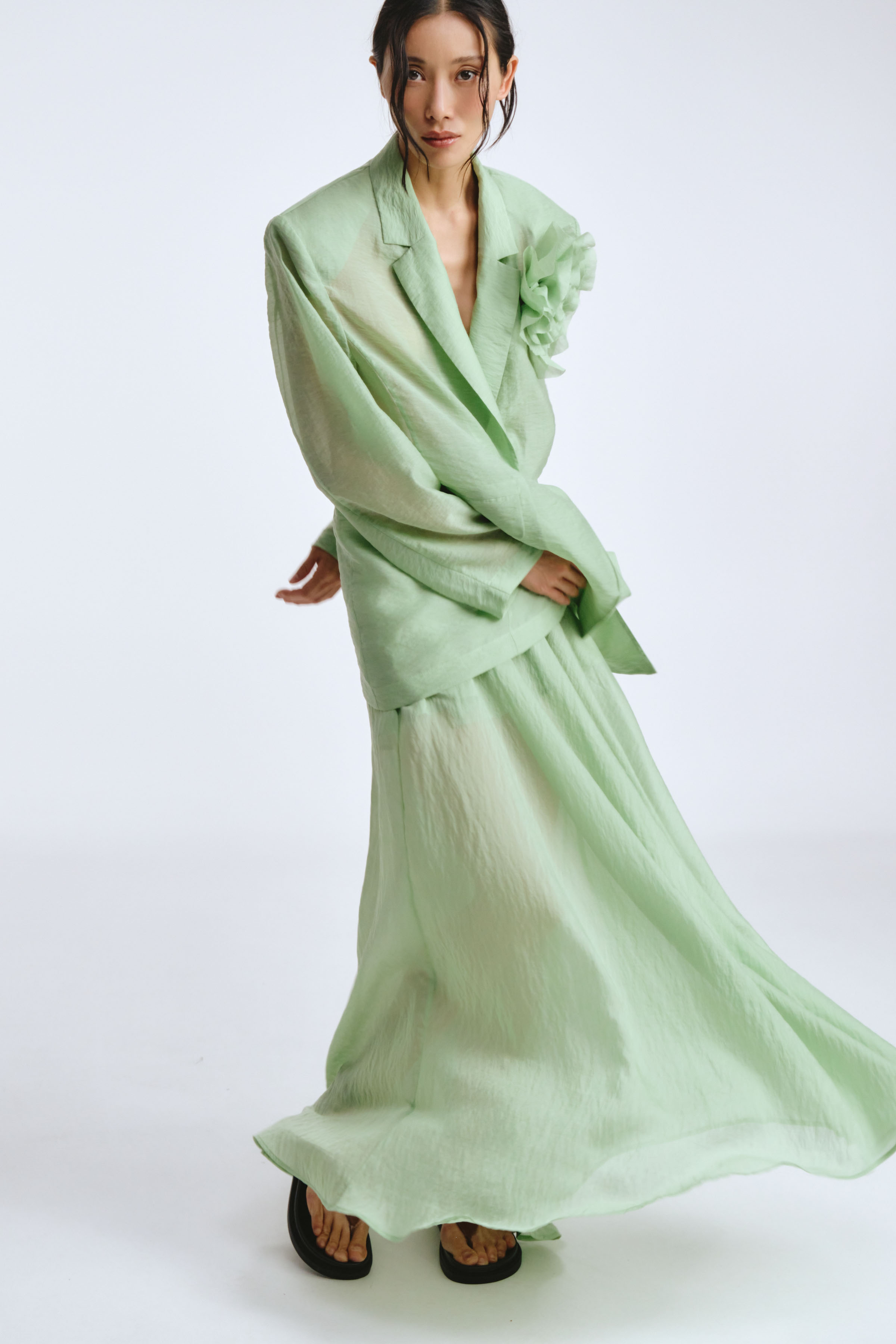 Юбка клеш прозрачная 62 Хризолит (chrysolithe), 00 Черный (noir), 03 Кварц (quartz) от Lesel (Лесель)! Заказывайте по ✆ 8 (800) 777 02 37