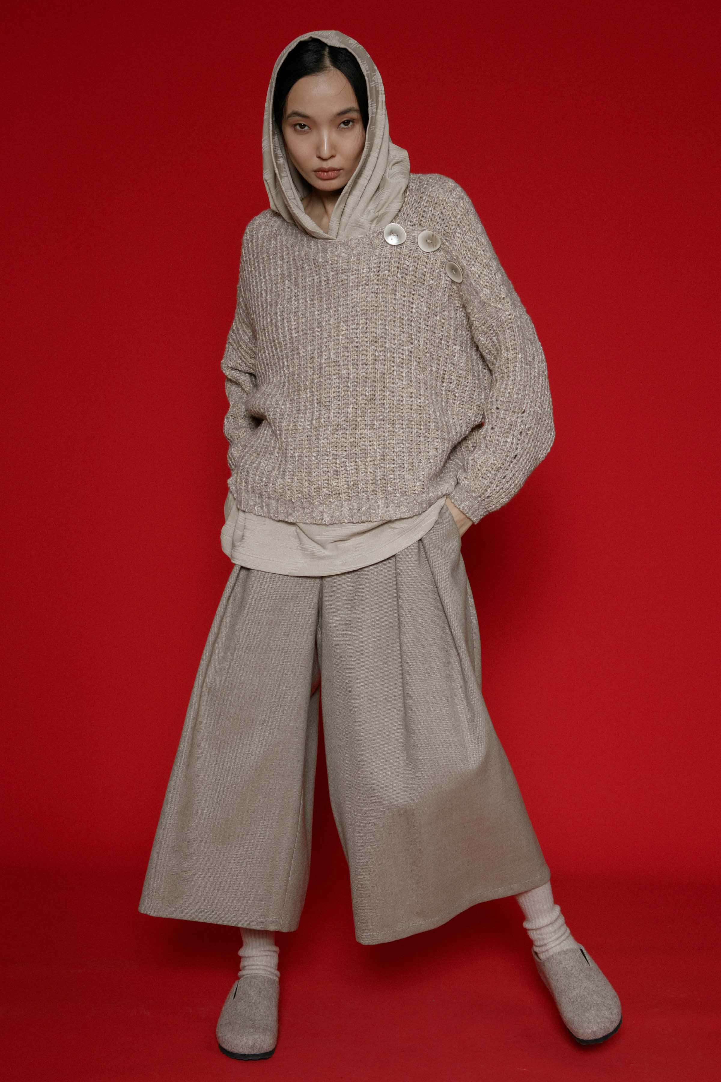 Джемпер грубой вязки с планкой  от Lesel (Лесель)! Заказывайте по ✆ 8 (800) 777 02 37