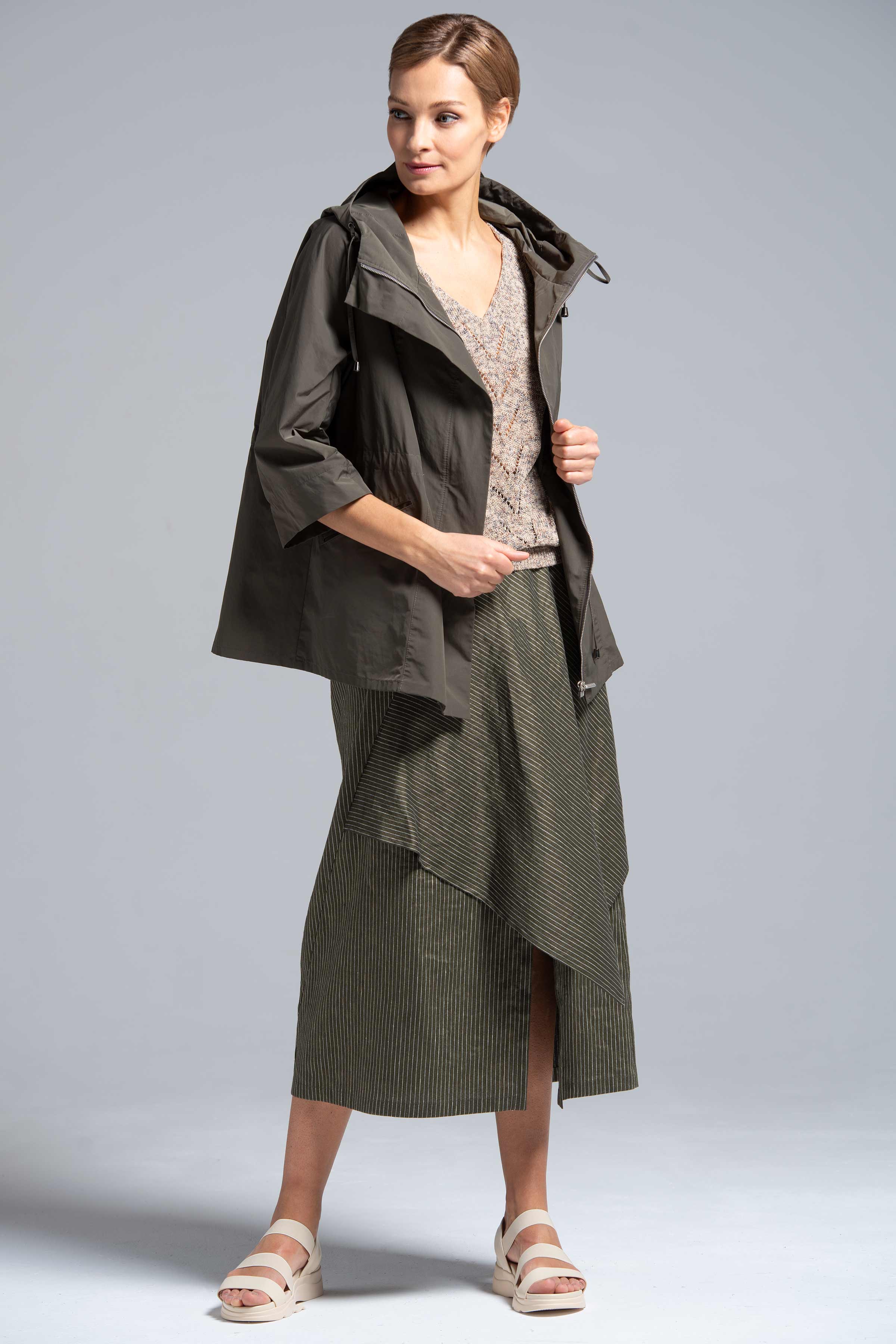 Парка короткая, без подкладки 74 Тень (ombre) от Lesel (Лесель)! Заказывайте по ✆ 8 (800) 777 02 37