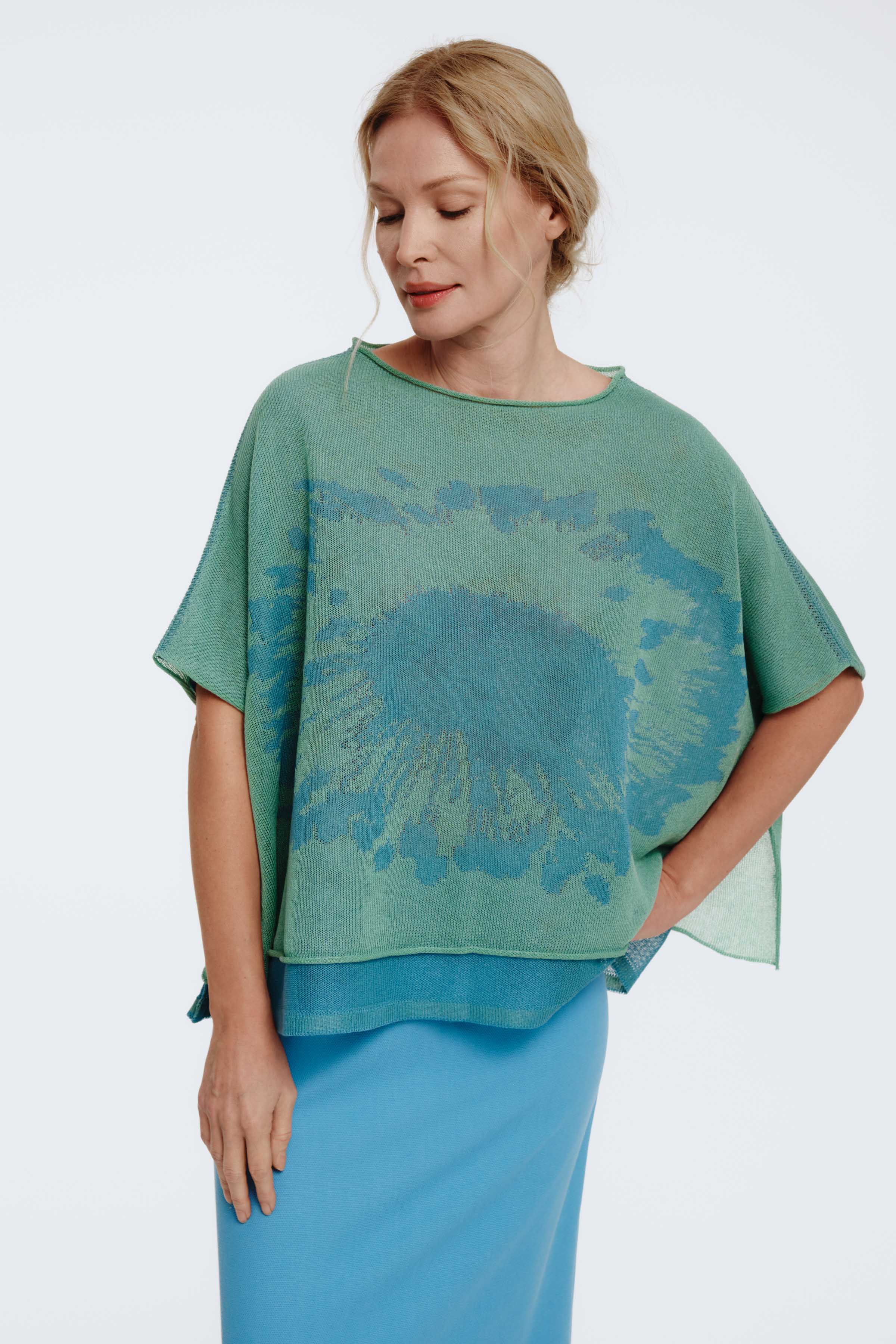 Джемпер с коротким рукавом Одуван  от Lesel (Лесель)! Заказывайте по ✆ 8 (800) 777 02 37