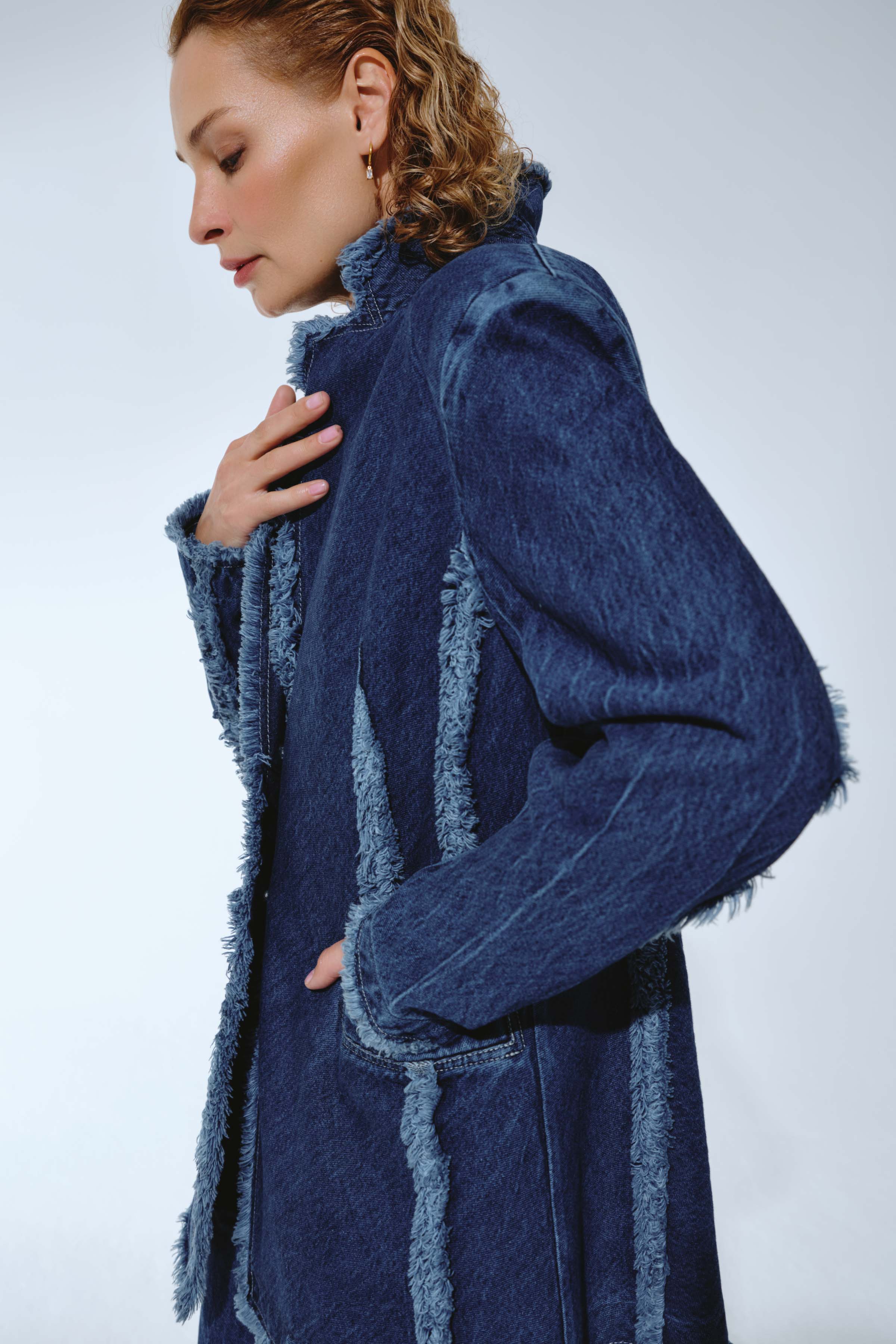 Жакет Гранж, джинса 38 Джинсовый (denim) от Lesel (Лесель)! Заказывайте по ✆ 8 (800) 777 02 37