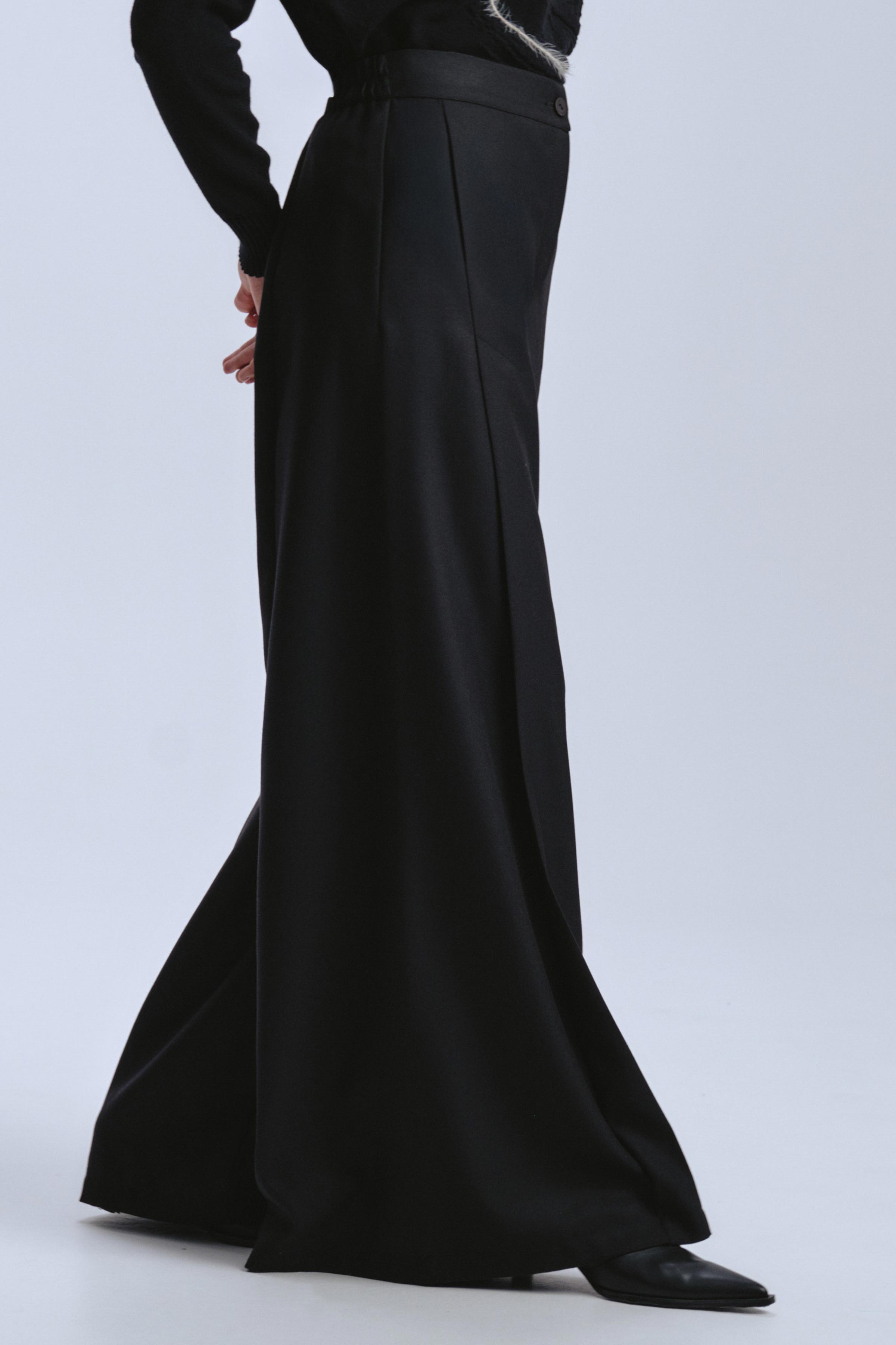 Брюки длинные широкие со складкой, шерсть  от Lesel (Лесель)! Заказывайте по ✆ 8 (800) 777 02 37