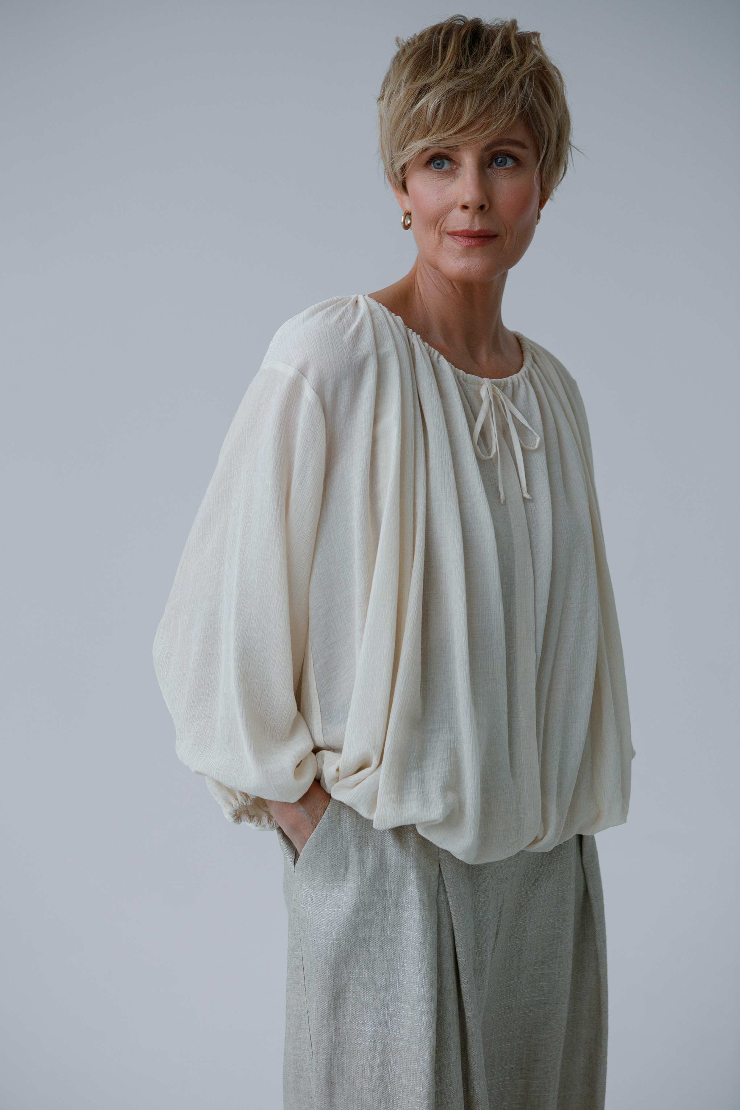 Блуза со сборкой  от Lesel (Лесель)! Заказывайте по ✆ 8 (800) 777 02 37