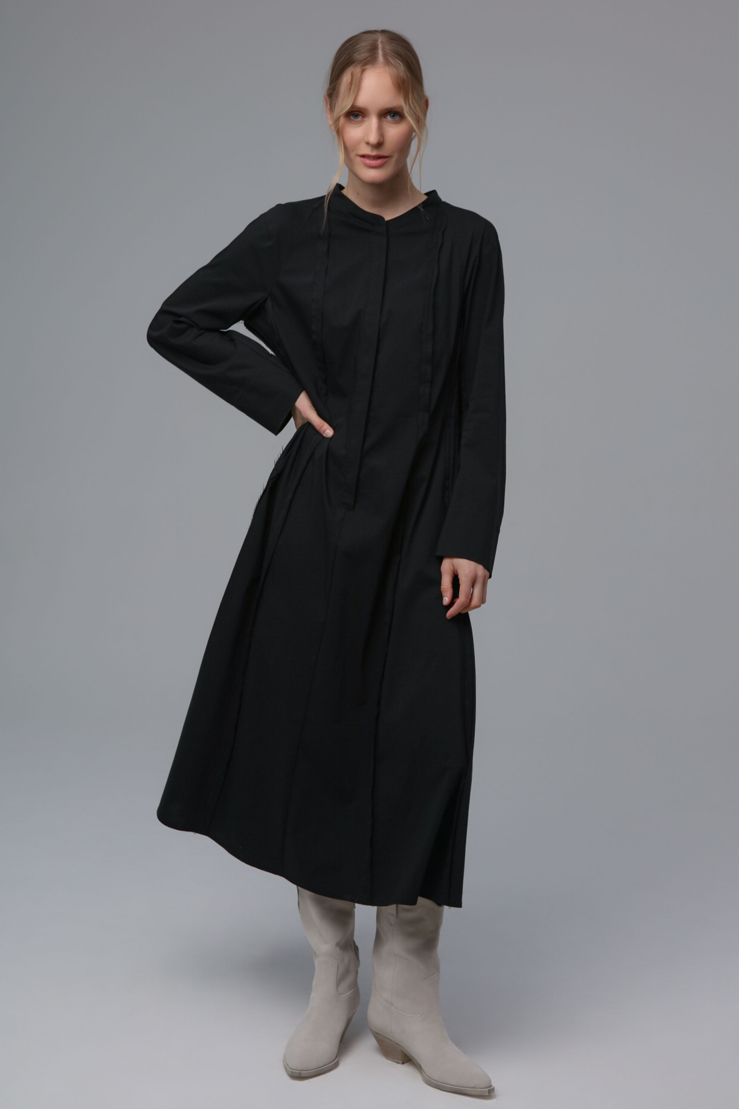 Платье Хлопок гранж 00 Черный (noir), 10 Серый (grise), 35 Синий (bleu) от Lesel (Лесель)! Заказывайте по ✆ 8 (800) 777 02 37