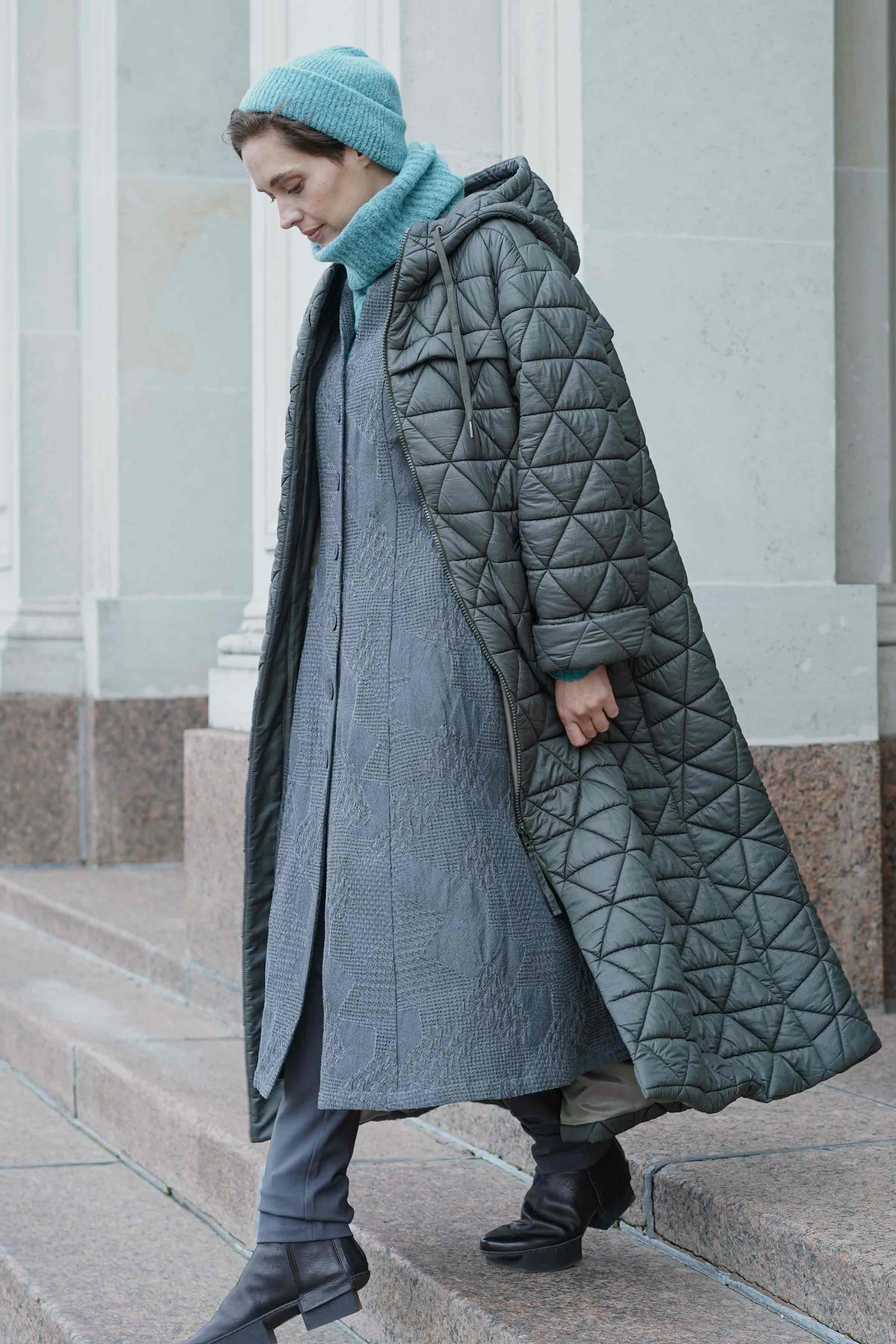 Платье Жаккард на пуговицах 10 Серый (grise) от Lesel (Лесель)! Заказывайте по ✆ 8 (800) 777 02 37