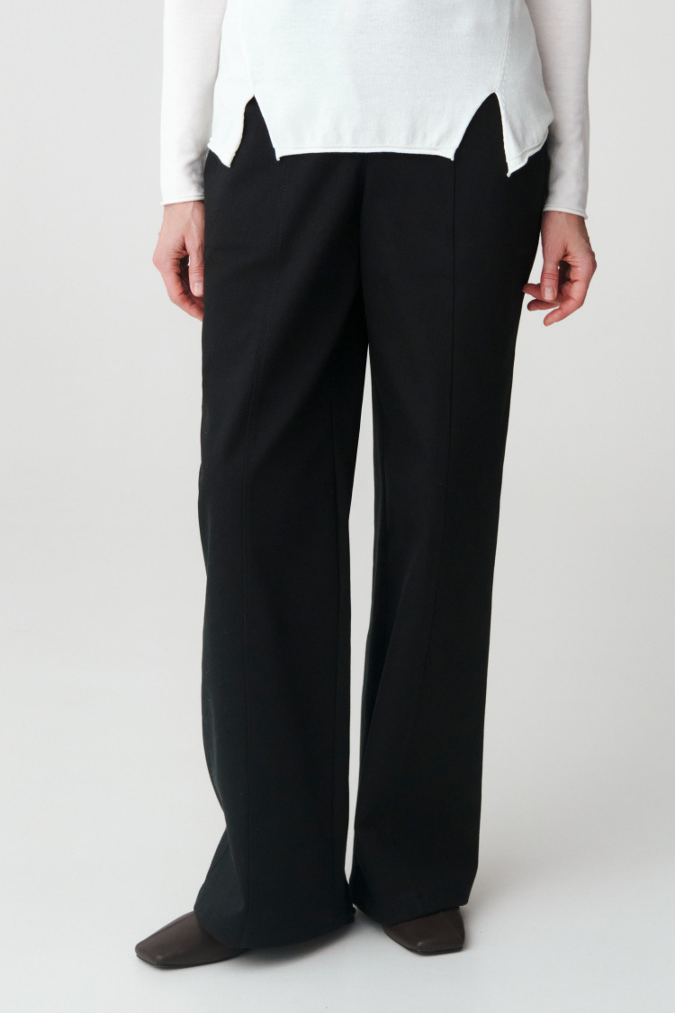 Брюки прямые со стрелкой, плотный хлопок