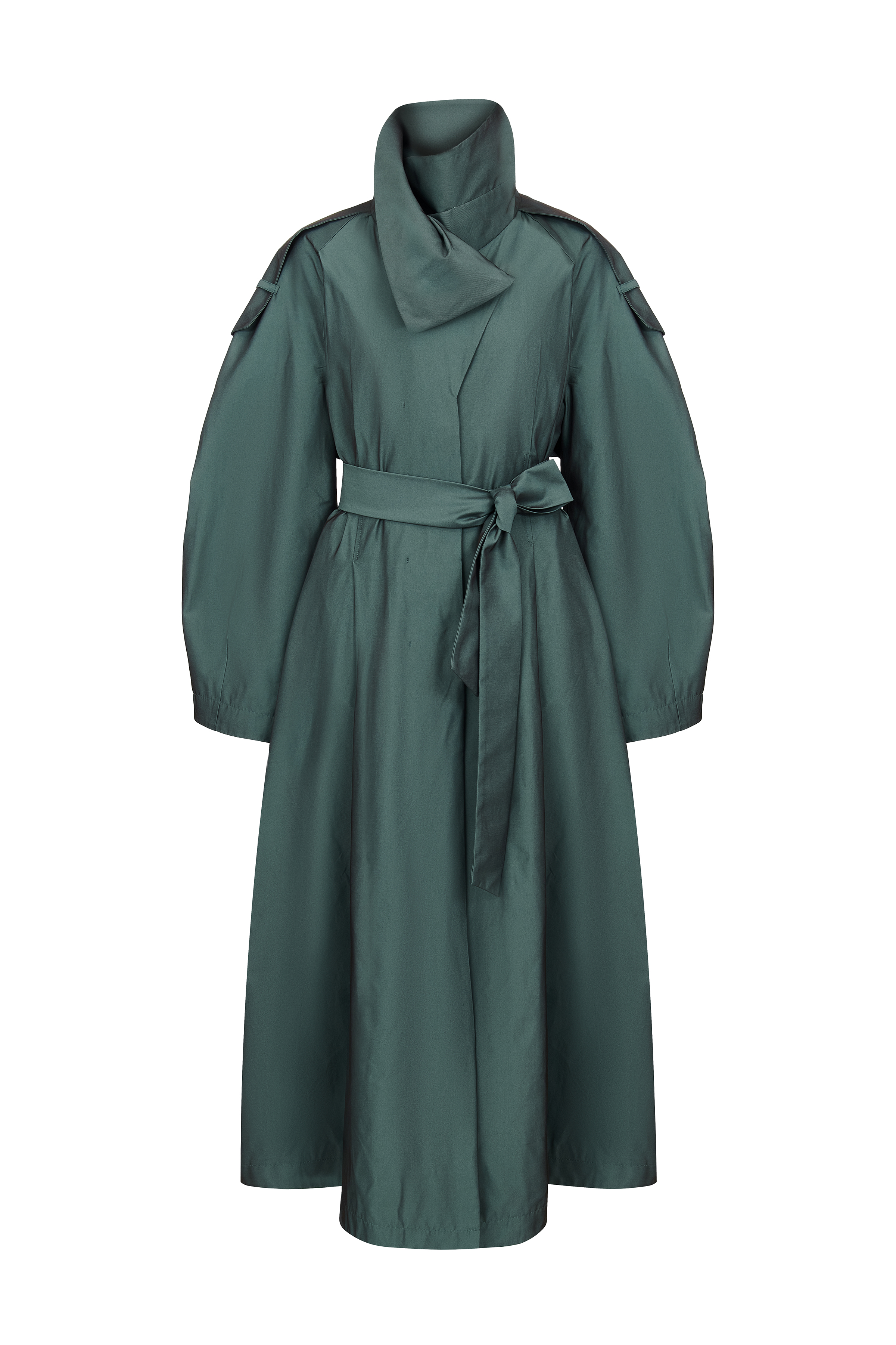 Плащ клеш длинный, на подкладке