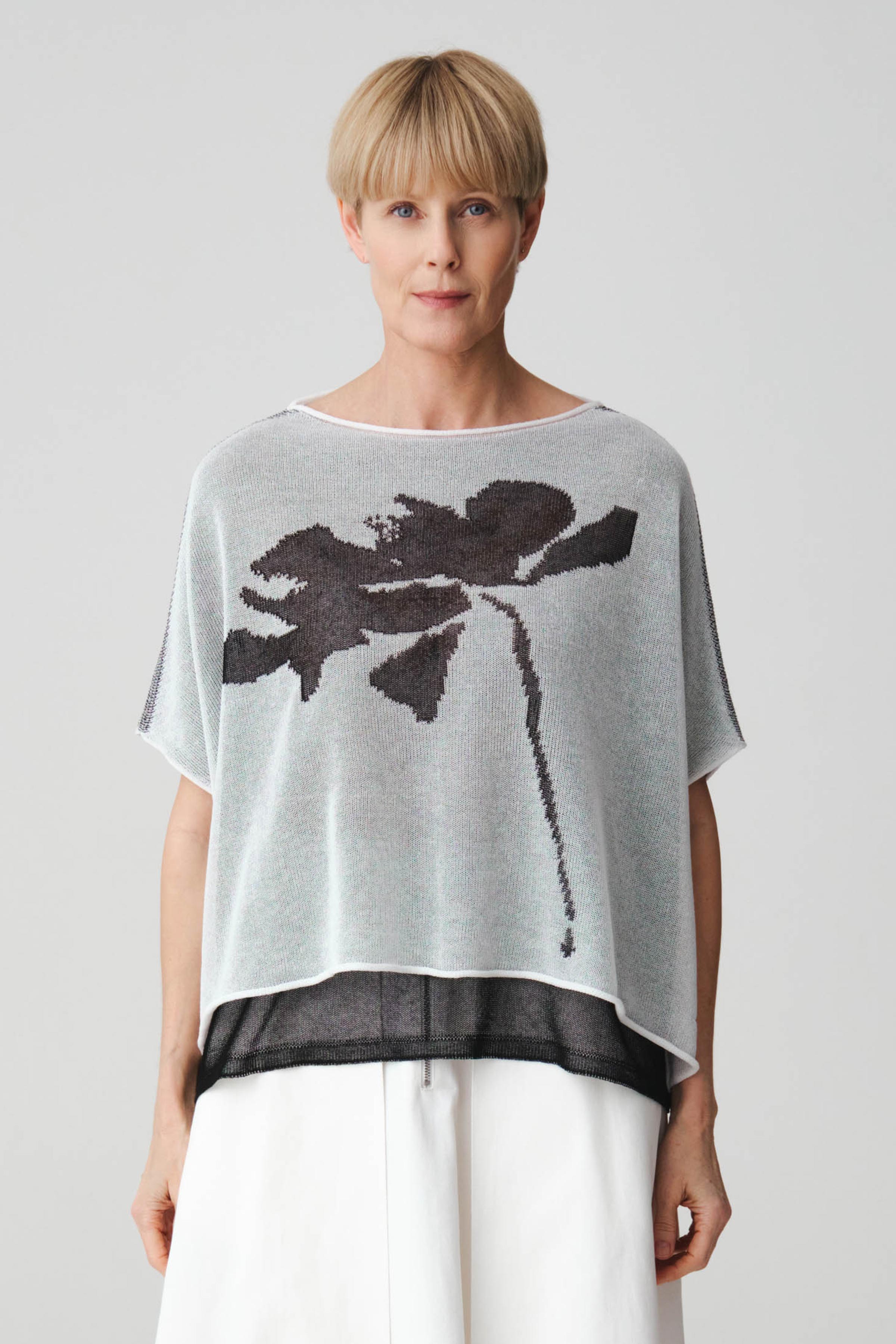 Джемпер с коротким рукавом Пион