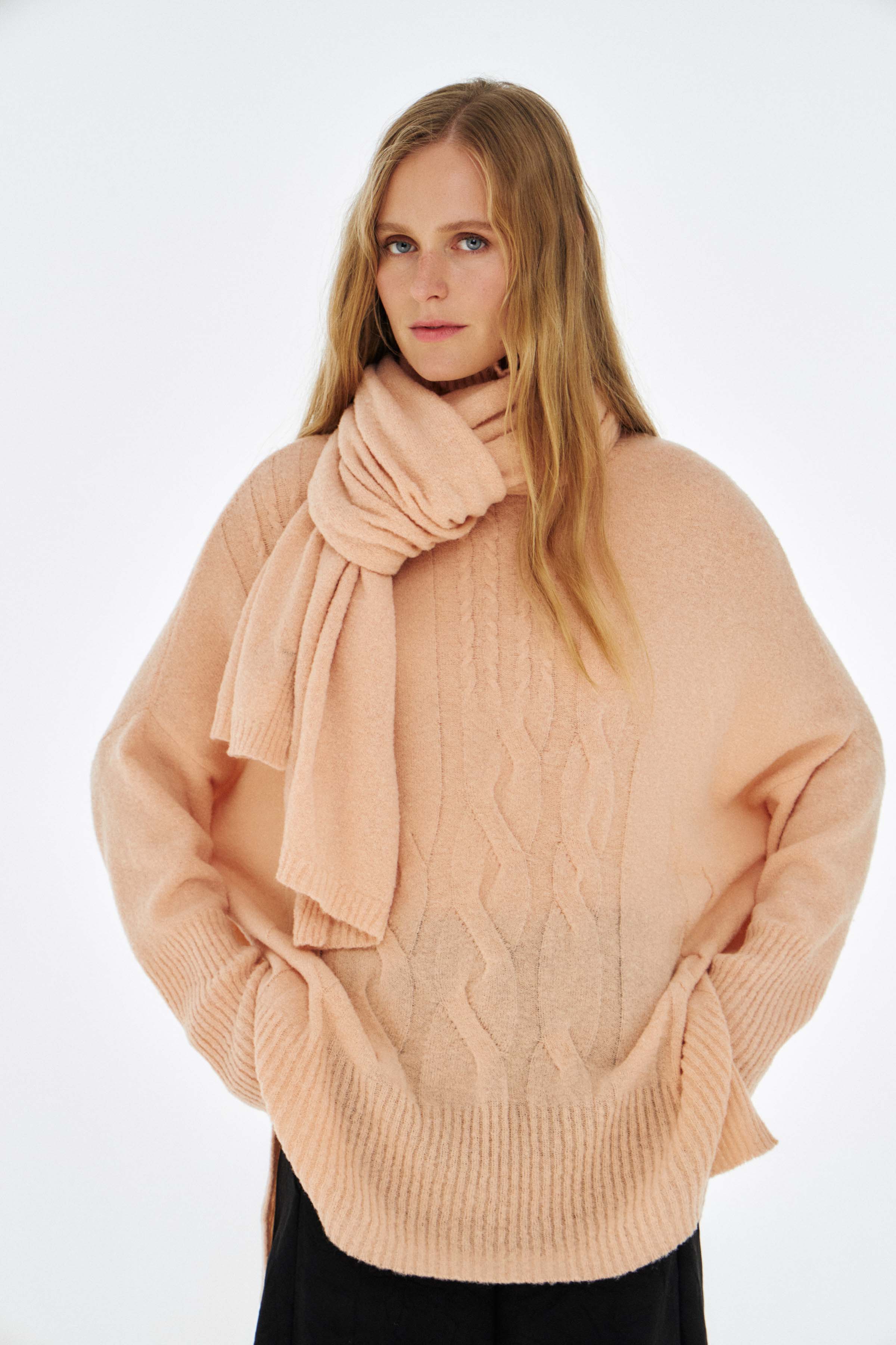 Шарф Однотон 41 Розовый мрамор (marbre rose) от Lesel (Лесель)! Заказывайте по ✆ 8 (800) 777 02 37