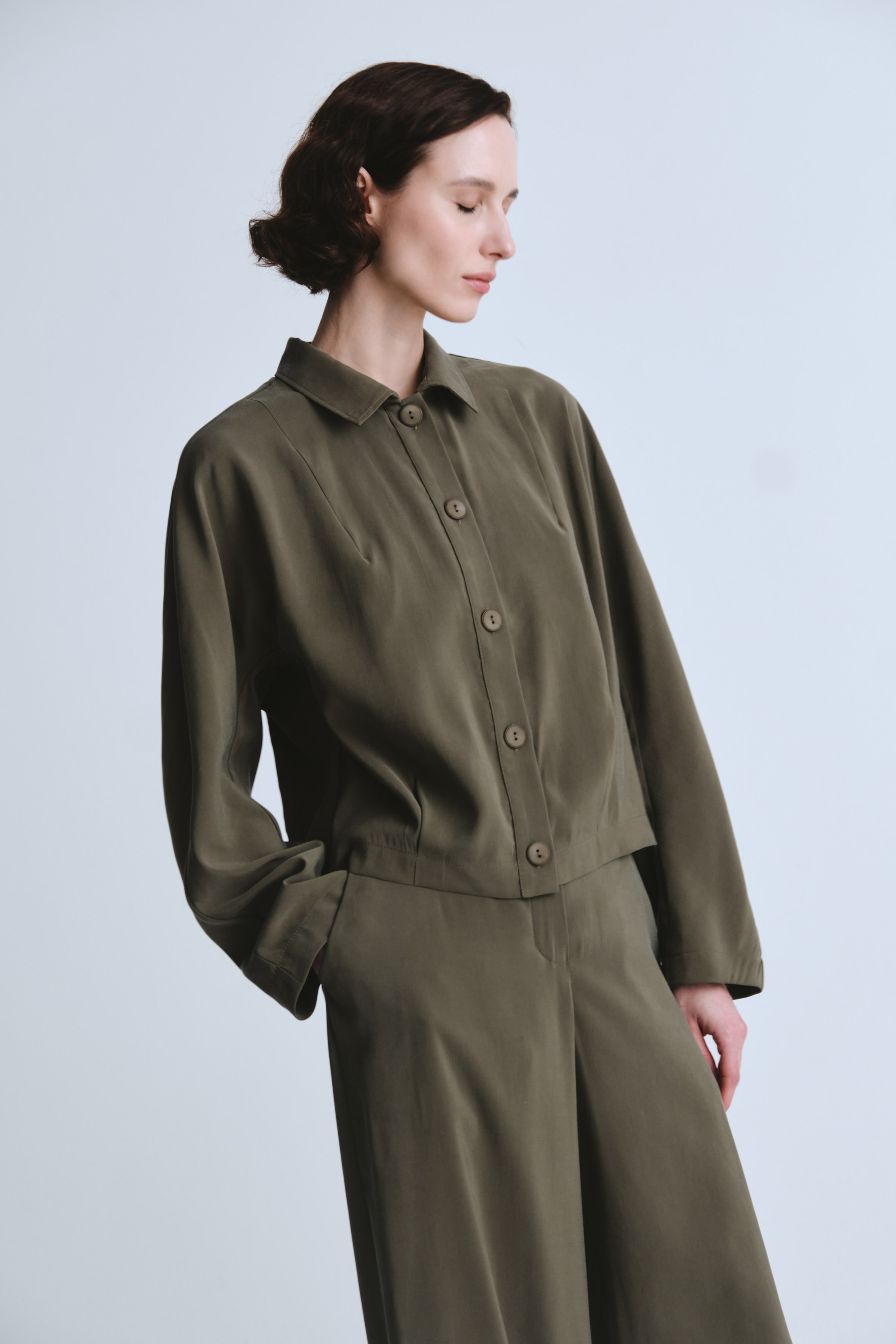 Жакет с фигурной ластовицей, тенсель