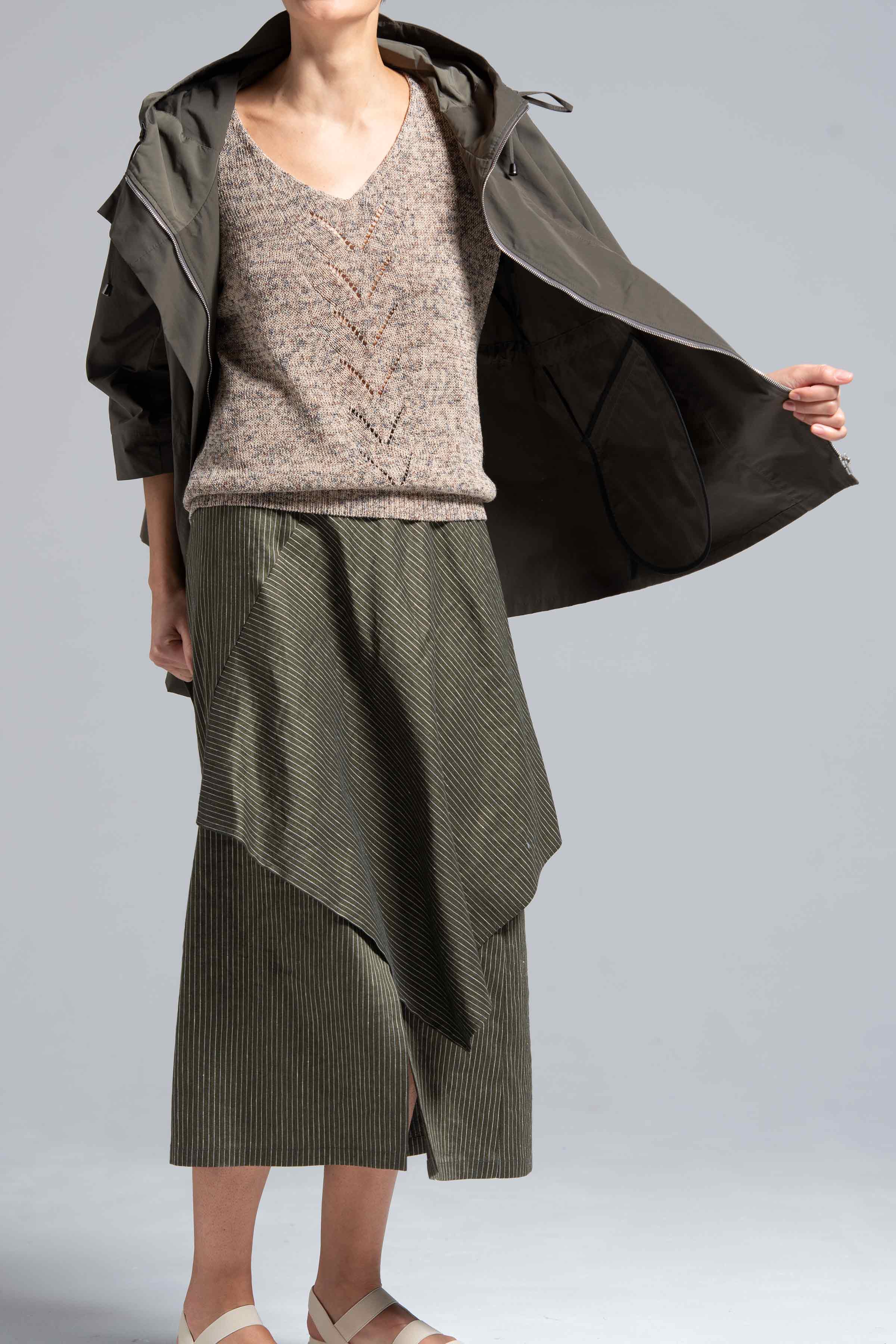 Парка короткая, без подкладки 74 Тень (ombre) от Lesel (Лесель)! Заказывайте по ✆ 8 (800) 777 02 37