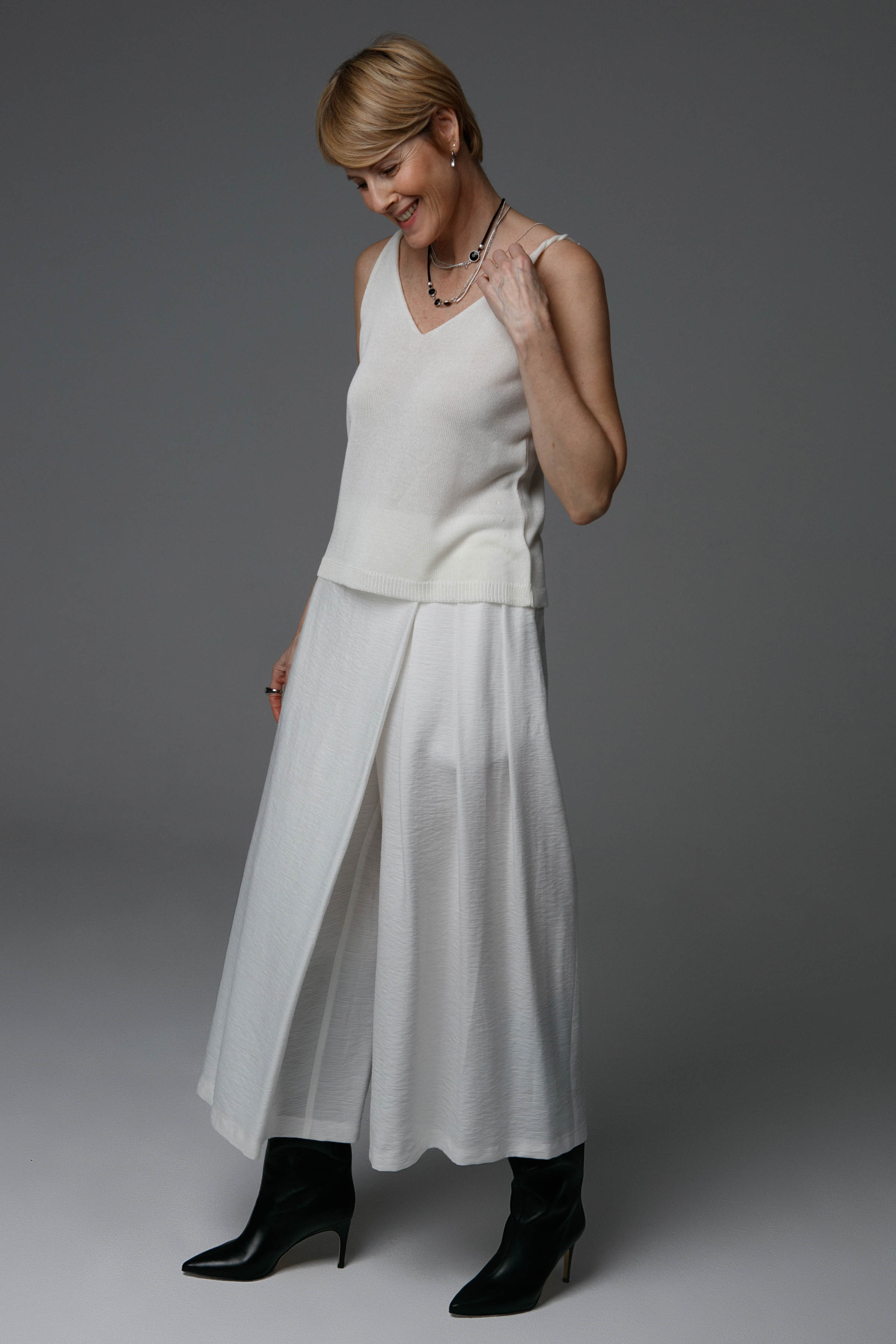 Юбка-брюки с запахом 01 Мел (craie) от Lesel (Лесель)! Заказывайте по ✆ 8 (800) 777 02 37