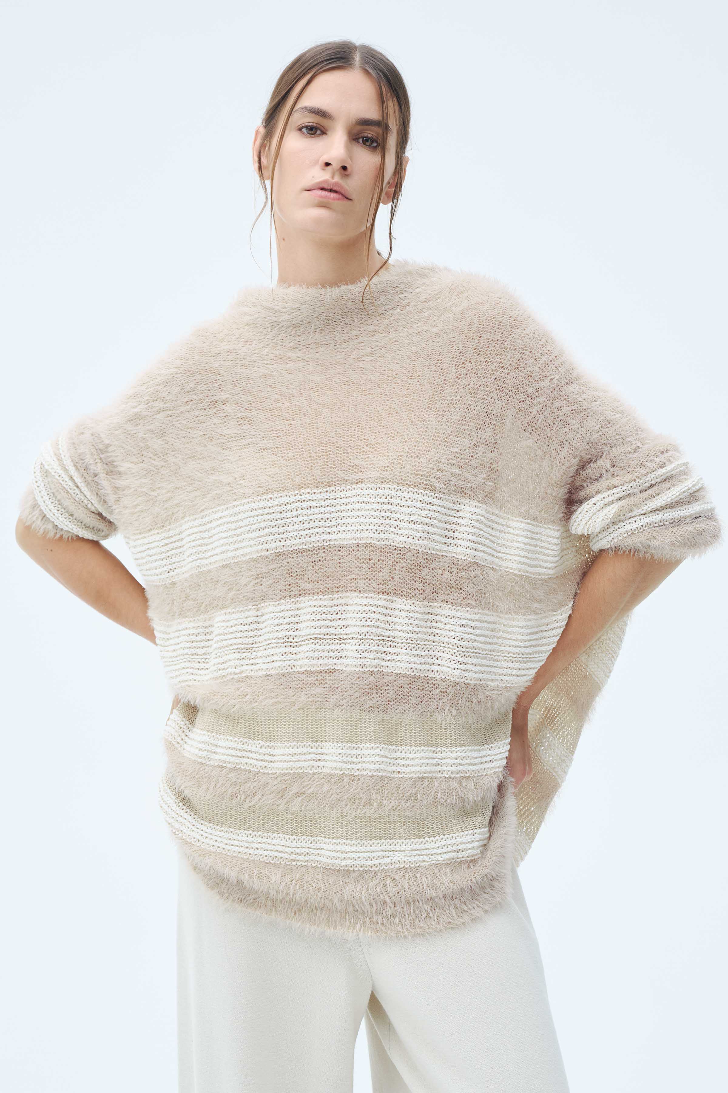 Джемпер Мех  от Lesel (Лесель)! Заказывайте по ✆ 8 (800) 777 02 37