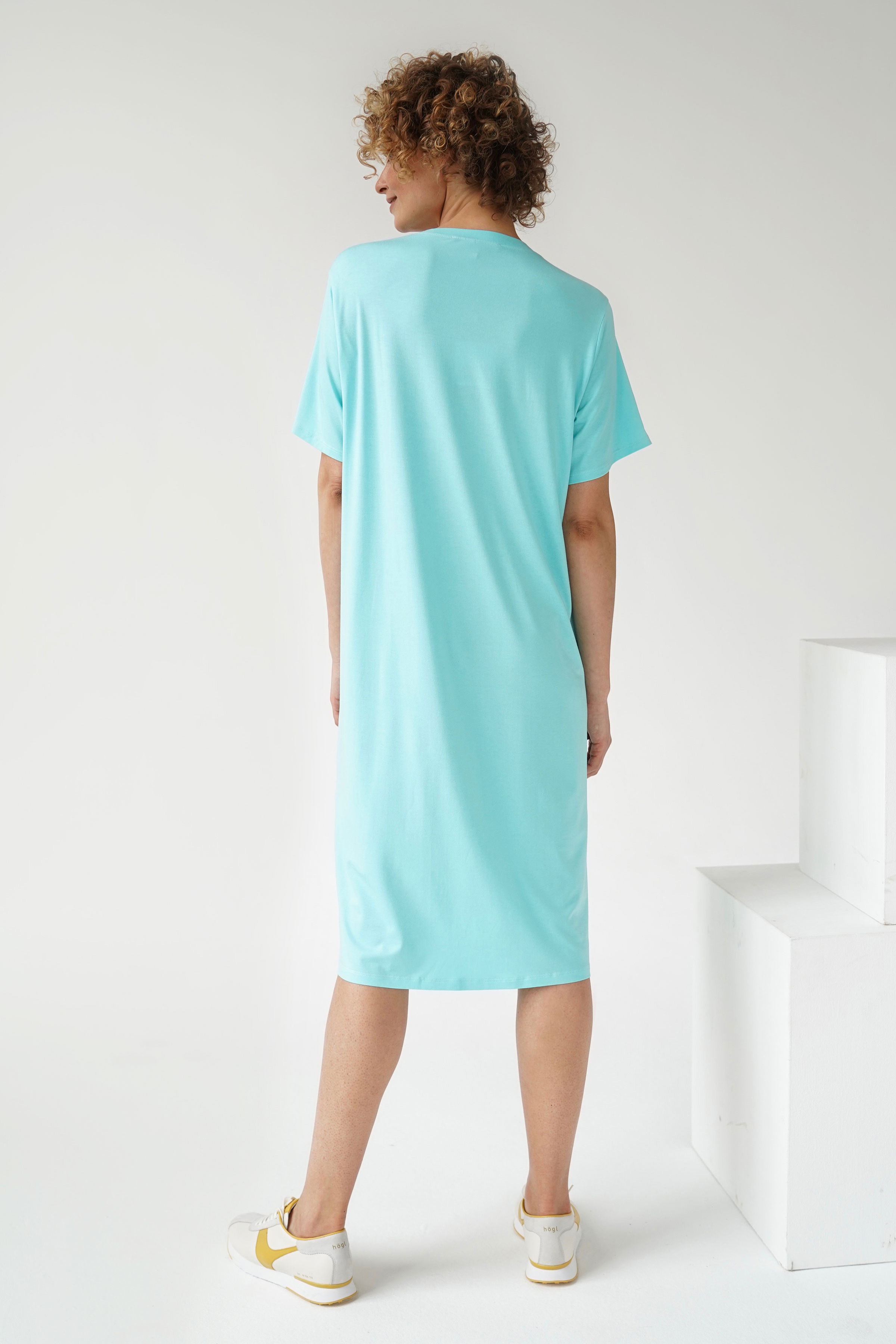 Платье-футболка база с коротким рукавом 63 Ментол (menthol) от Lesel (Лесель)! Заказывайте по ✆ 8 (800) 777 02 37