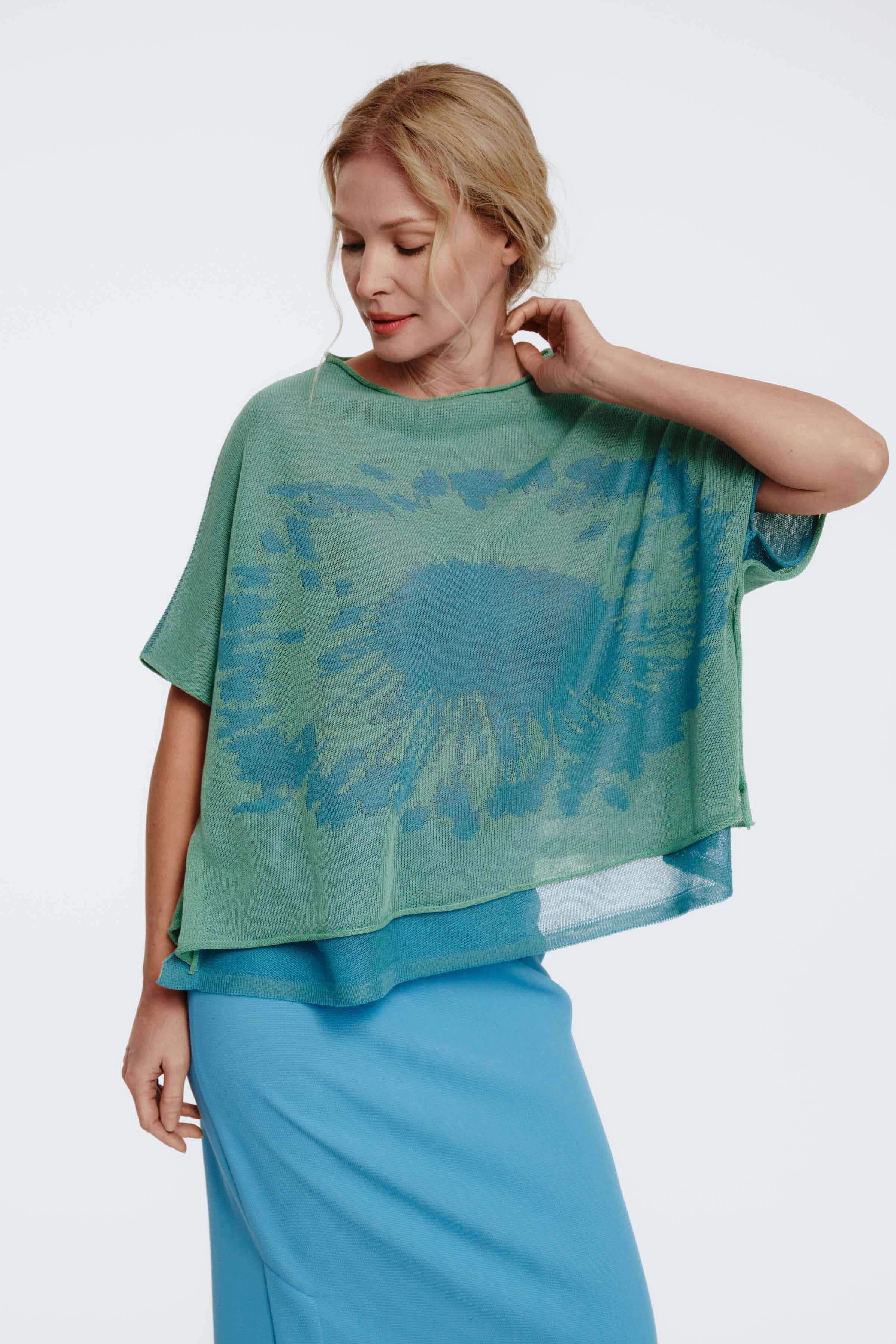 Джемпер с коротким рукавом Одуван  от Lesel (Лесель)! Заказывайте по ✆ 8 (800) 777 02 37