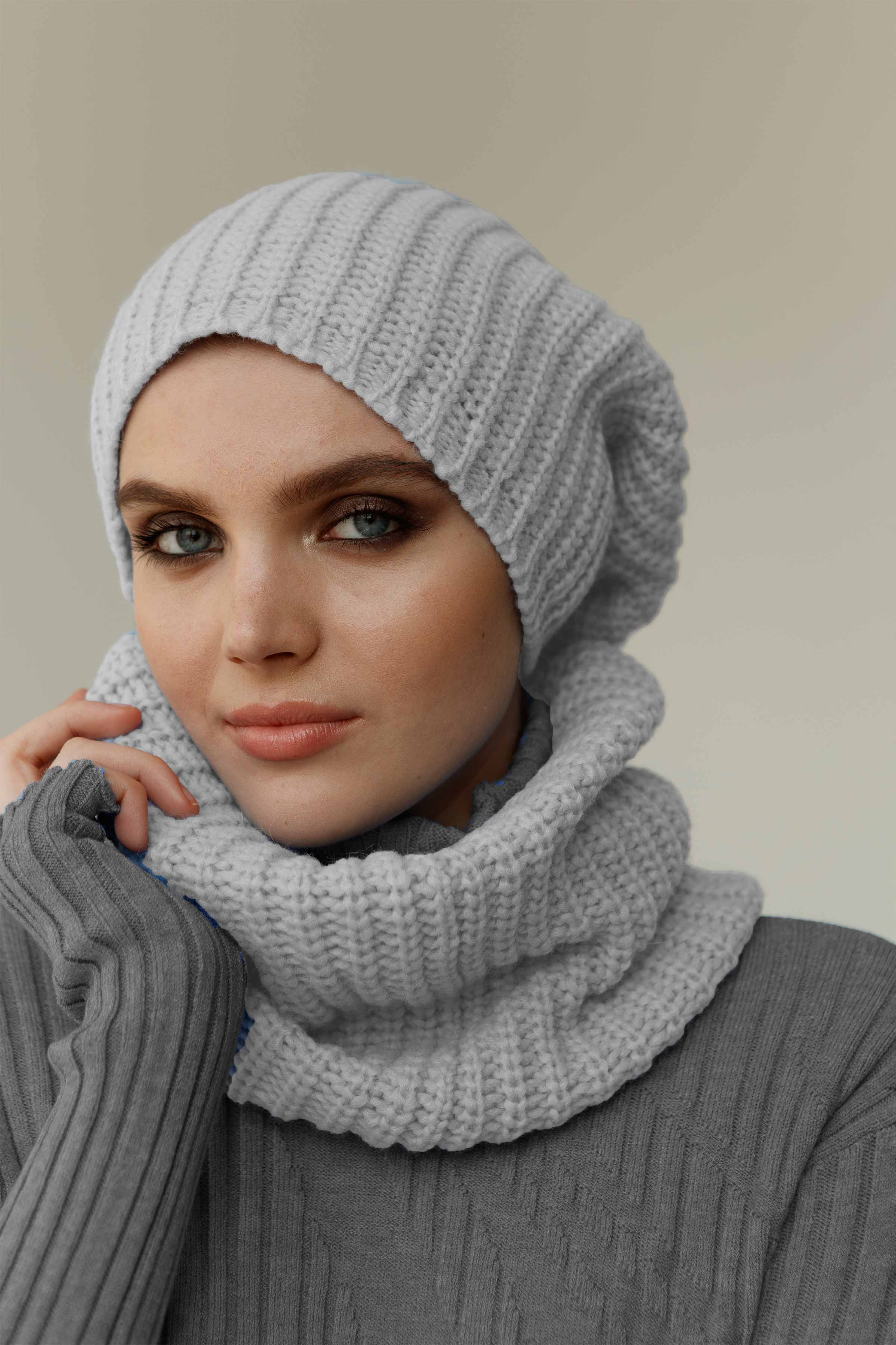 Шапка Полуфанг Нежный 15 Серый меланж (melange gris) от Lesel (Лесель)! Заказывайте по ✆ 8 (800) 777 02 37