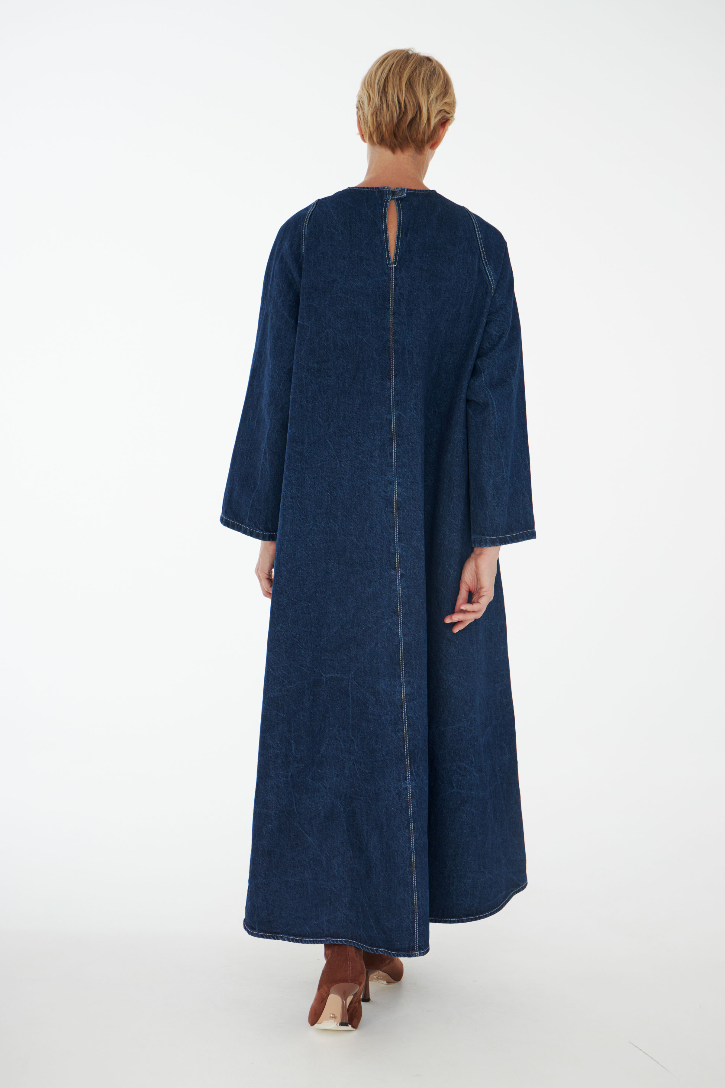 Платье Джинсовое реглан, завязки 38 Джинсовый (denim) от Lesel (Лесель)! Заказывайте по ✆ 8 (800) 777 02 37