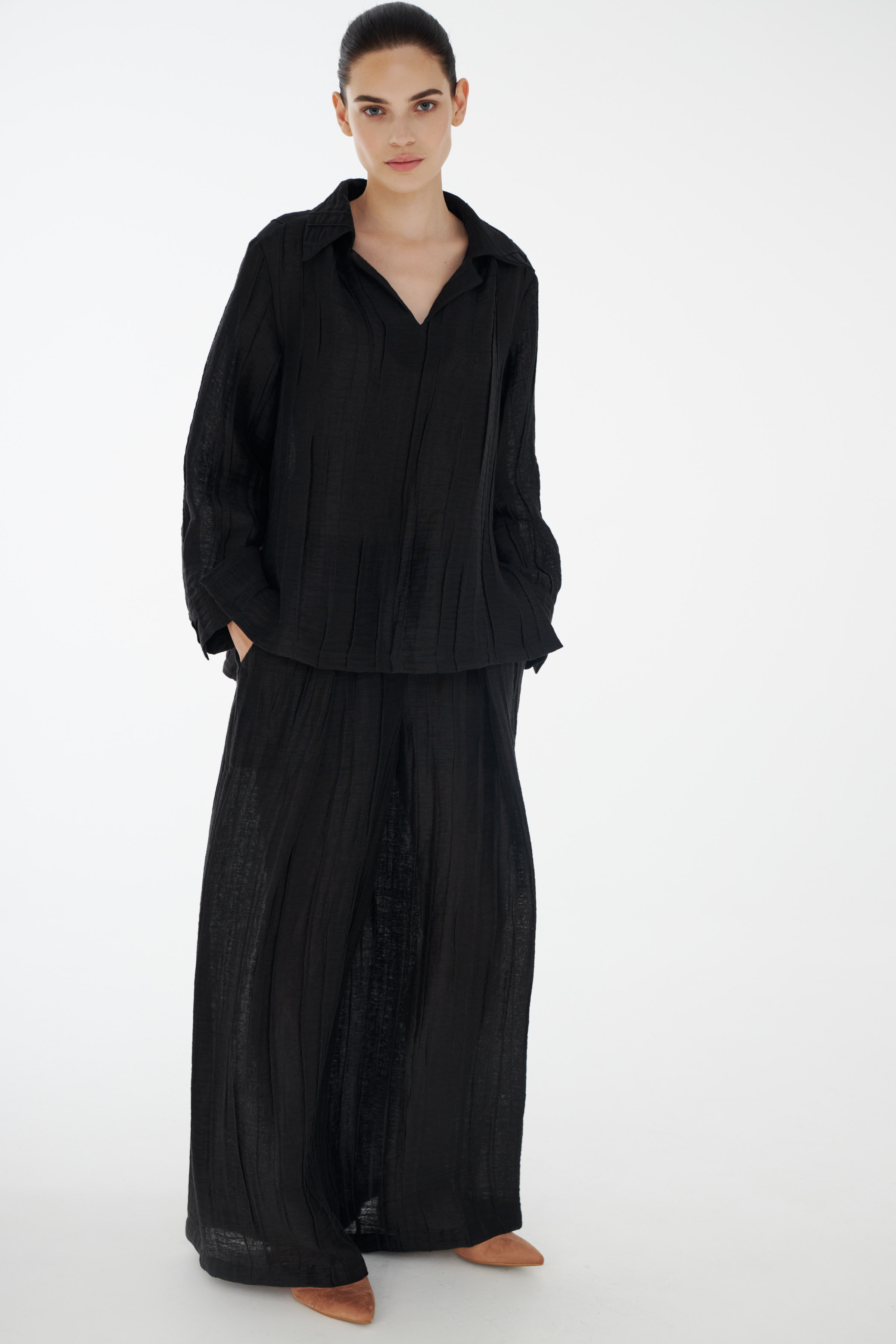 Брюки жатые двухслойные