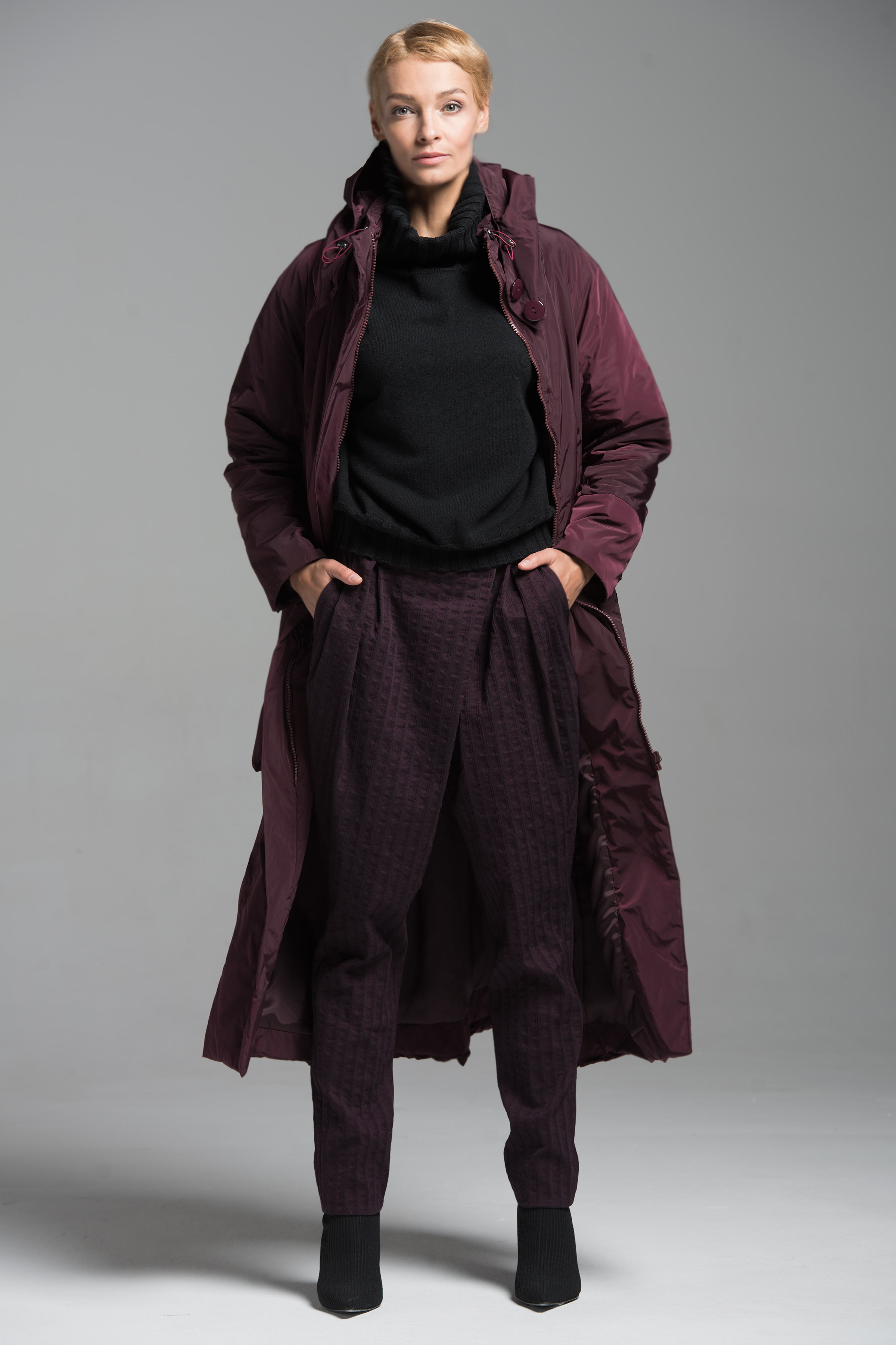 Брюки галифе с запахом в полоску 30 Инжир (figue) от Lesel (Лесель)! Заказывайте по ✆ 8 (800) 777 02 37