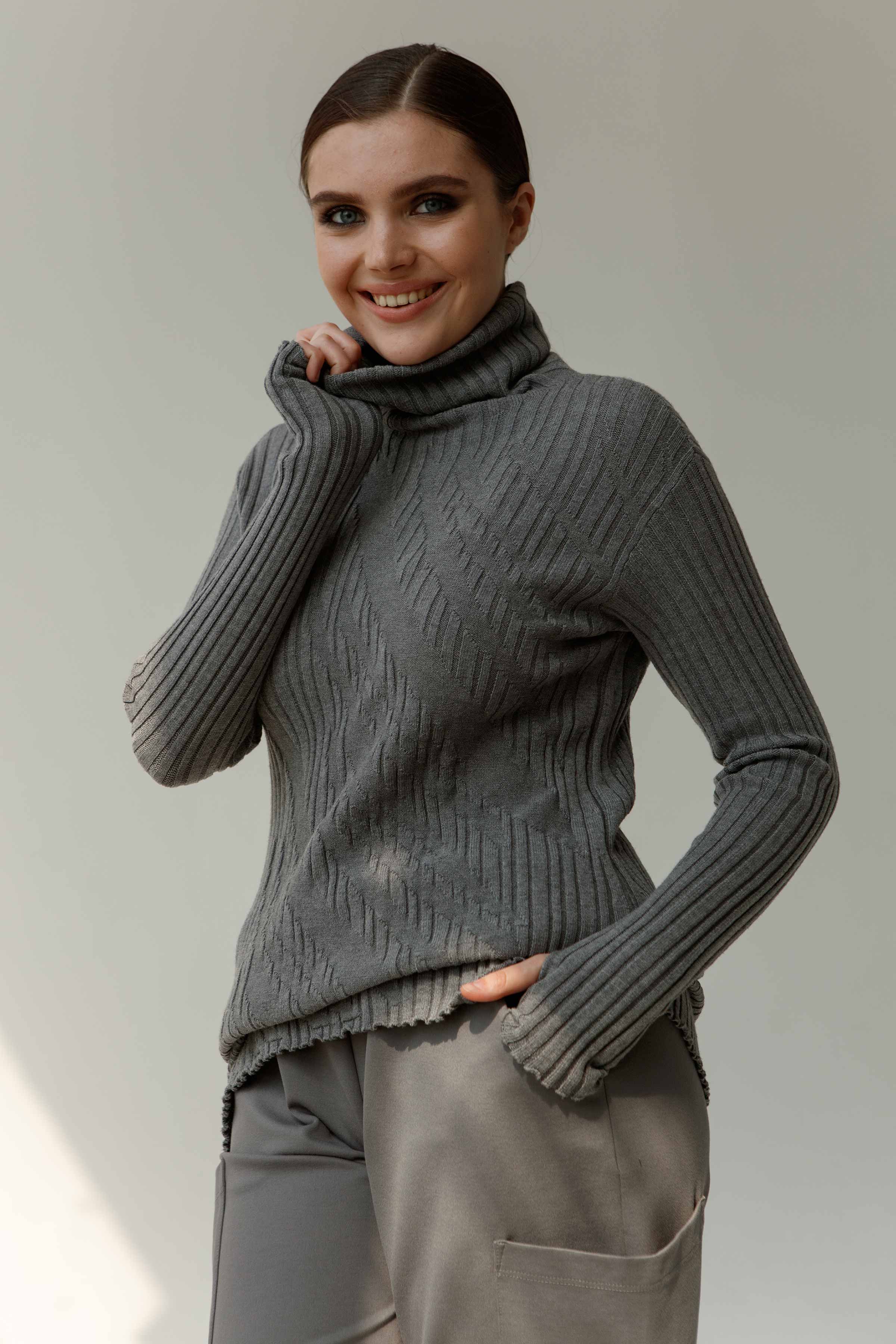 Водолазка Сухая кисть 15 Серый меланж (melange gris) от Lesel (Лесель)! Заказывайте по ✆ 8 (800) 777 02 37