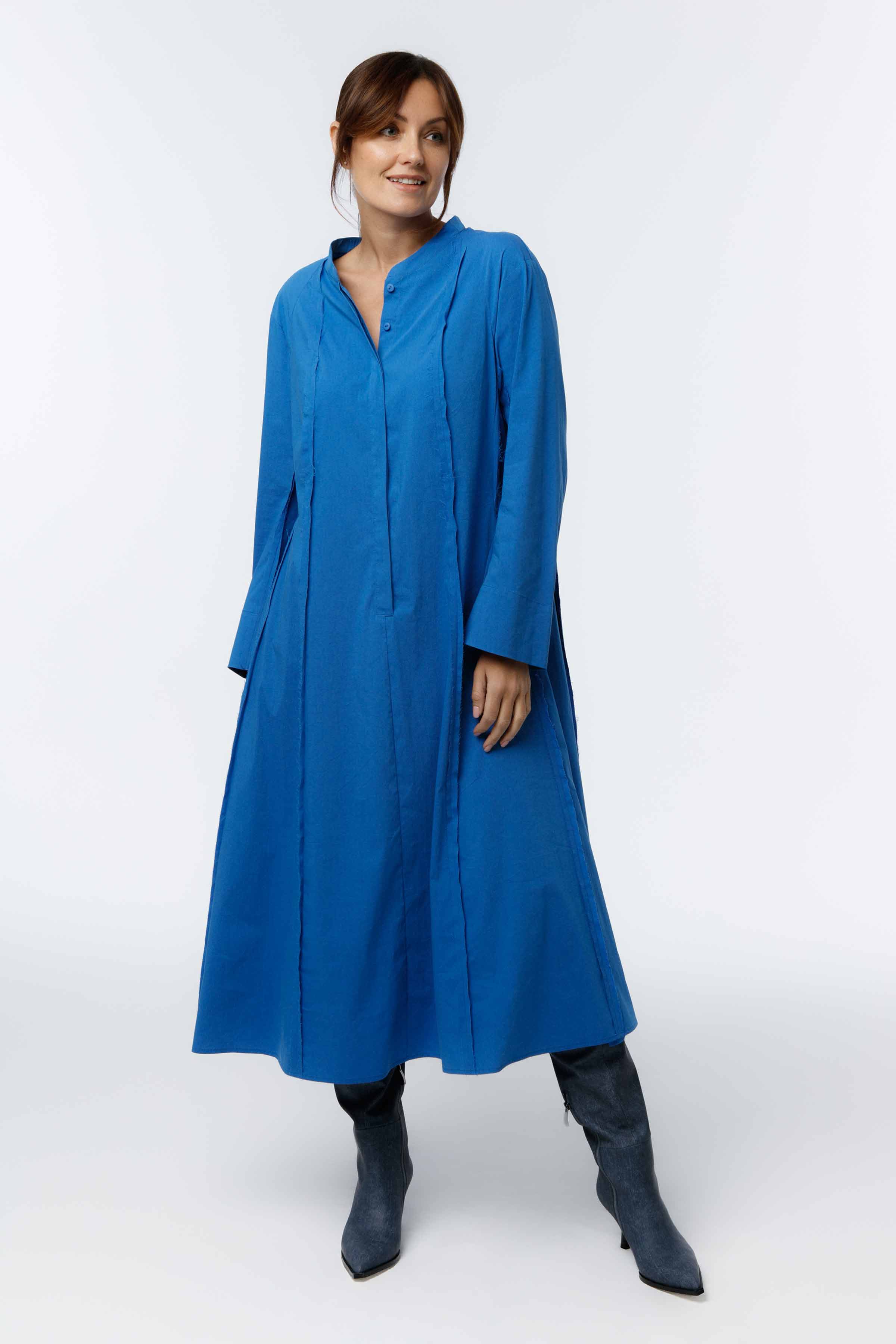 Платье Хлопок гранж 35 Синий (bleu) от Lesel (Лесель)! Заказывайте по ✆ 8 (800) 777 02 37