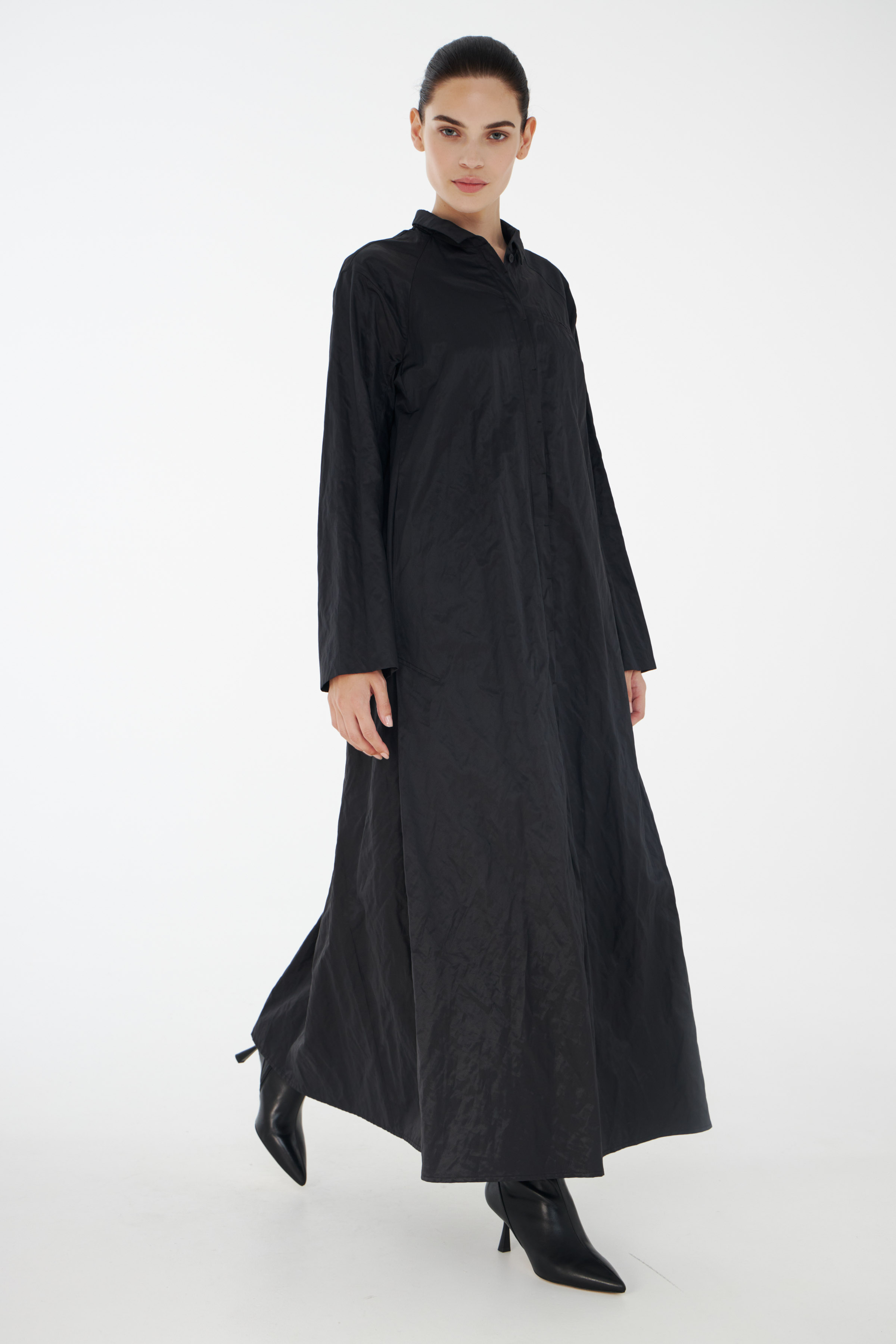 Платье рубашка жатая 00 Черный (noir), 78 Полутень (penombre) от Lesel (Лесель)! Заказывайте по ✆ 8 (800) 777 02 37