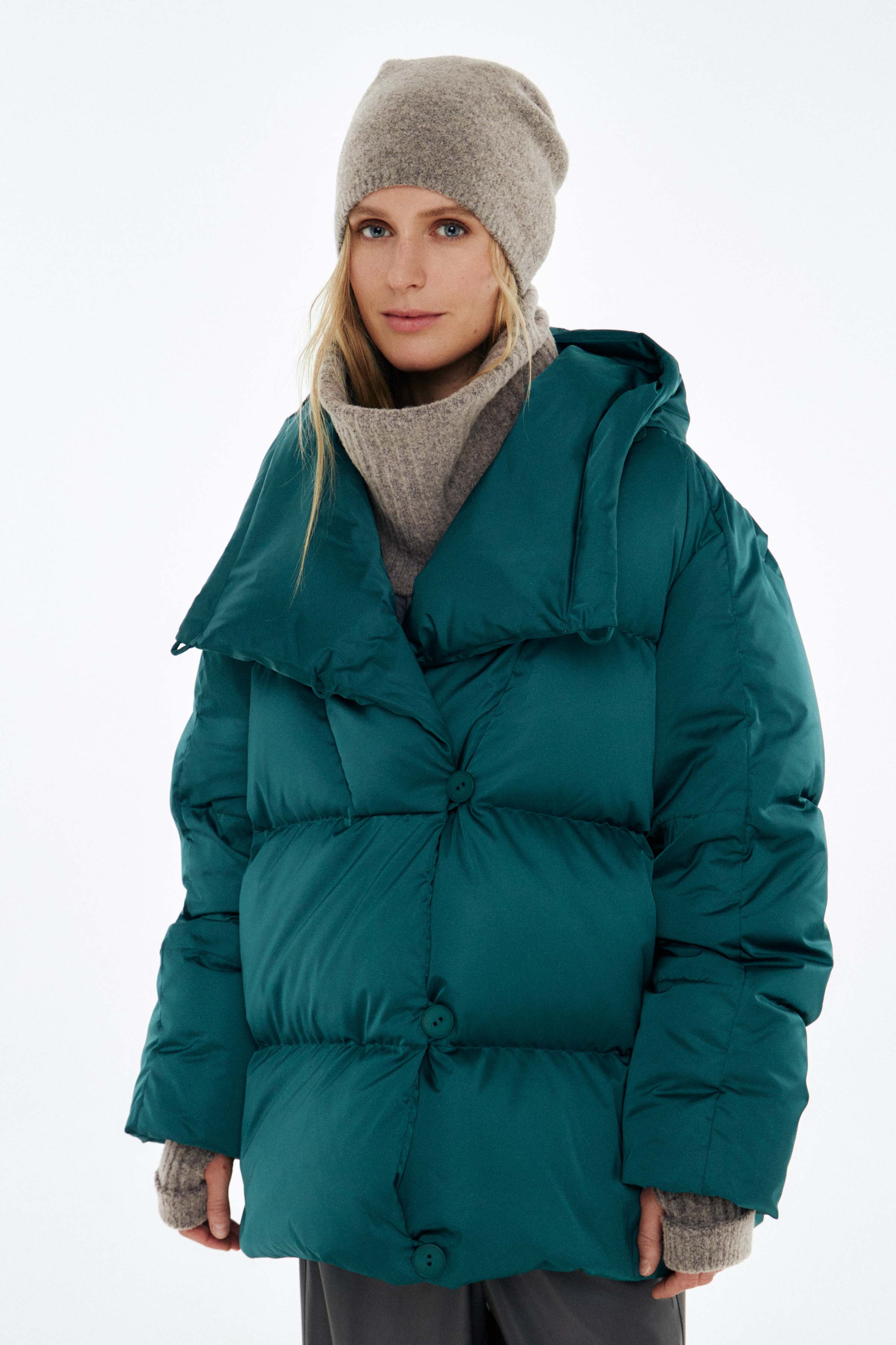 Куртка пуховая с навесными петлями 68 Изумруд (emeraude) от Lesel (Лесель)! Заказывайте по ✆ 8 (800) 777 02 37