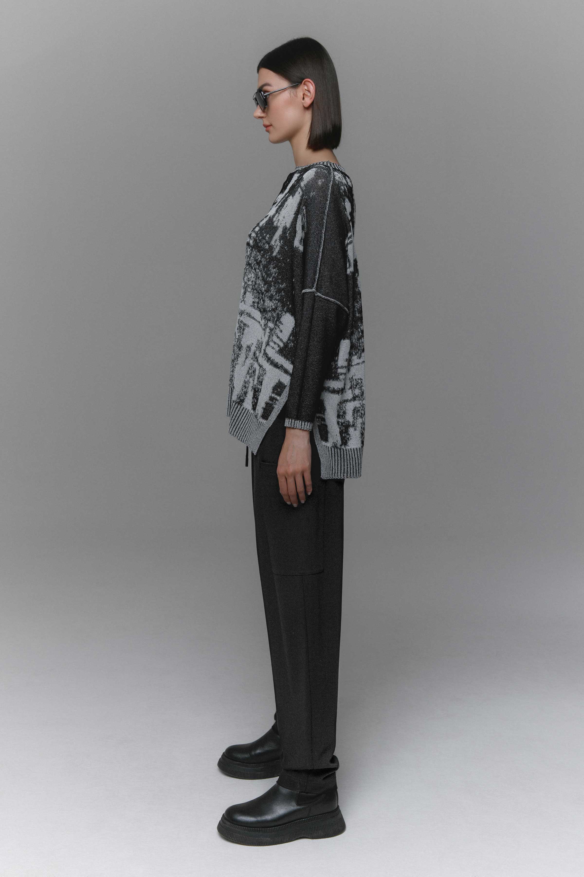 Брюки Ромб джерси с карманами база