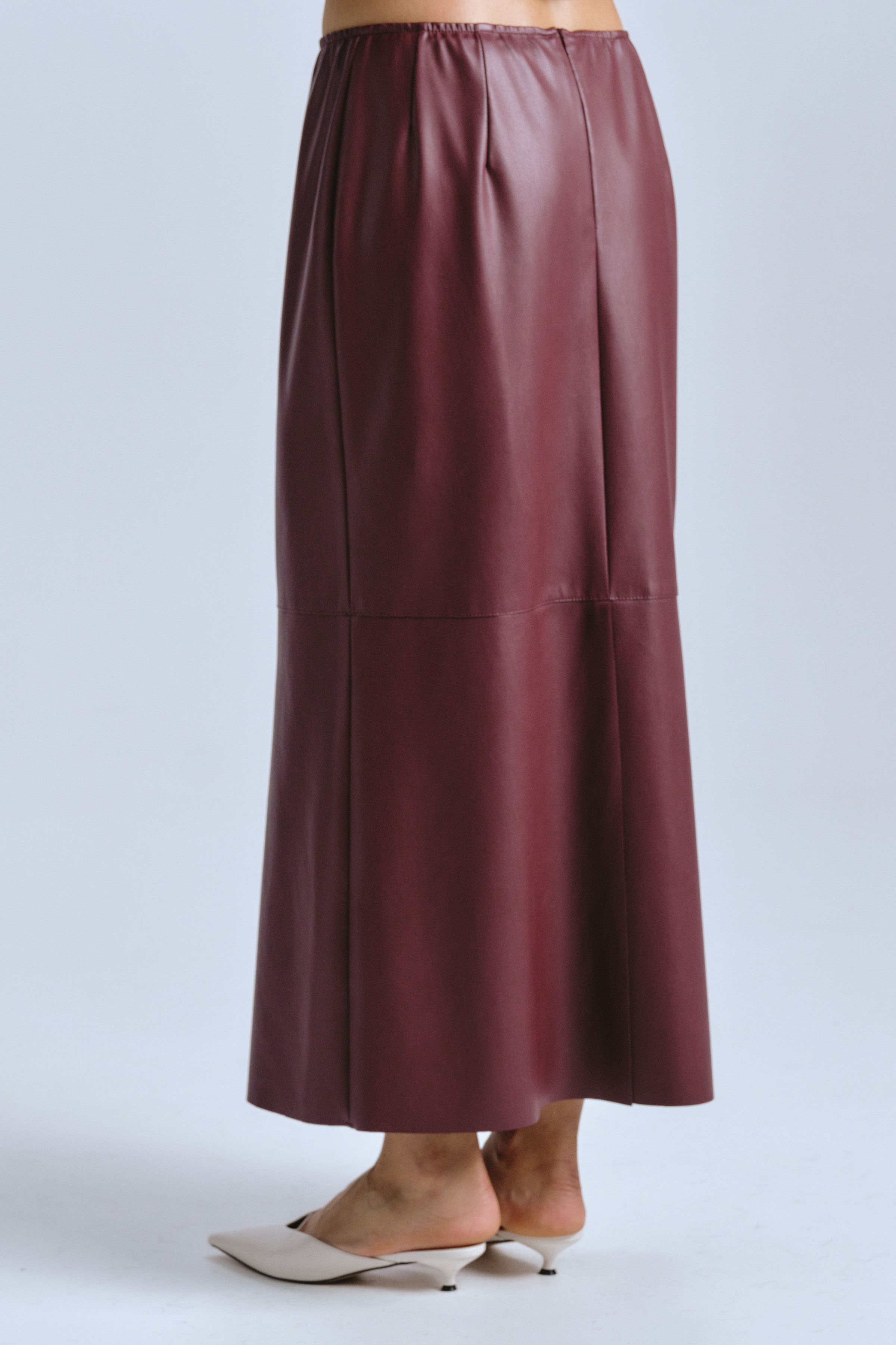 Юбка длинная узкая, кожа 27 Бордо (burdeaux) от Lesel (Лесель)! Заказывайте по ✆ 8 (800) 777 02 37