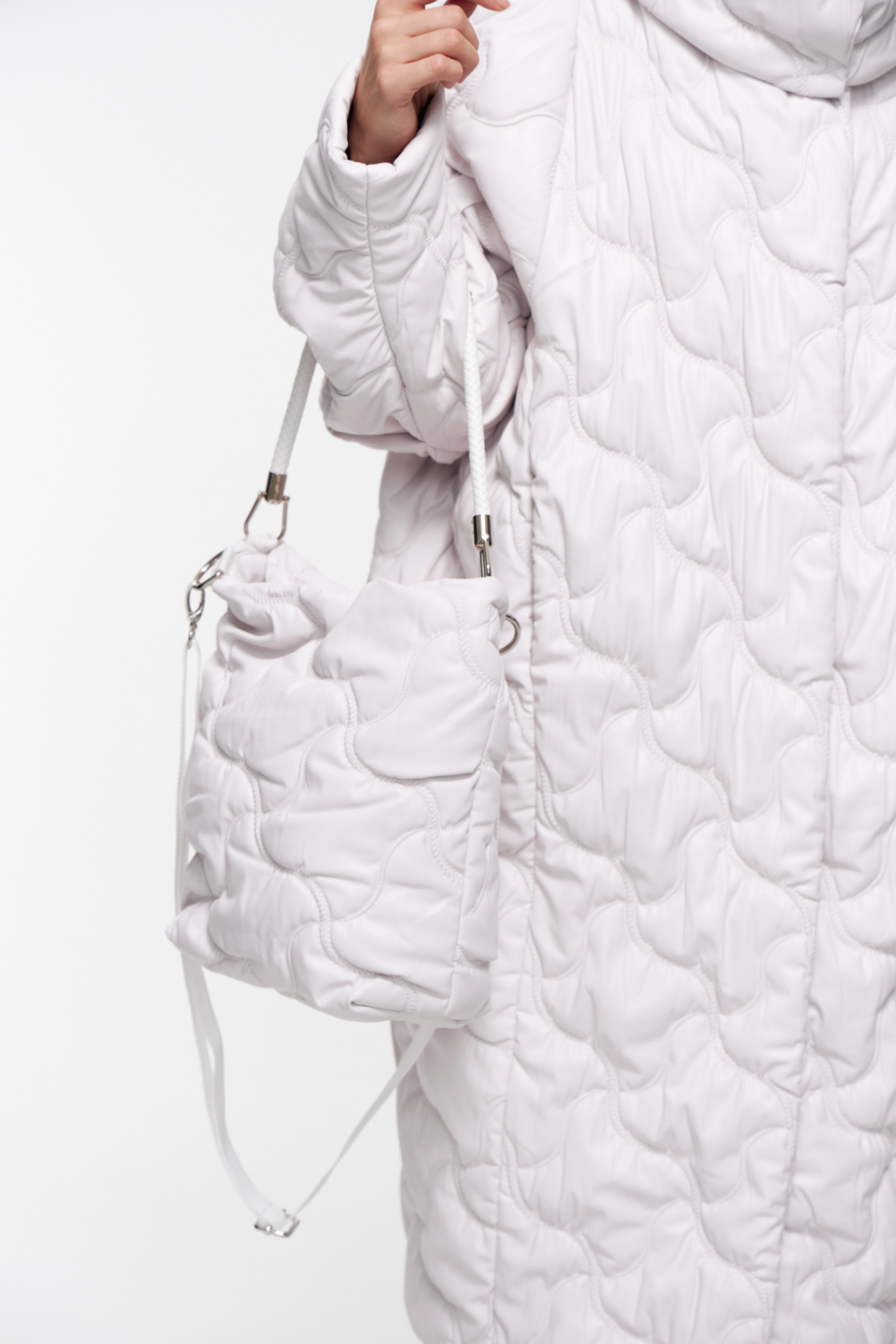 Сумка стеганая эко-кожа малая 01 Мел (craie) от Lesel (Лесель)! Заказывайте по ✆ 8 (800) 777 02 37