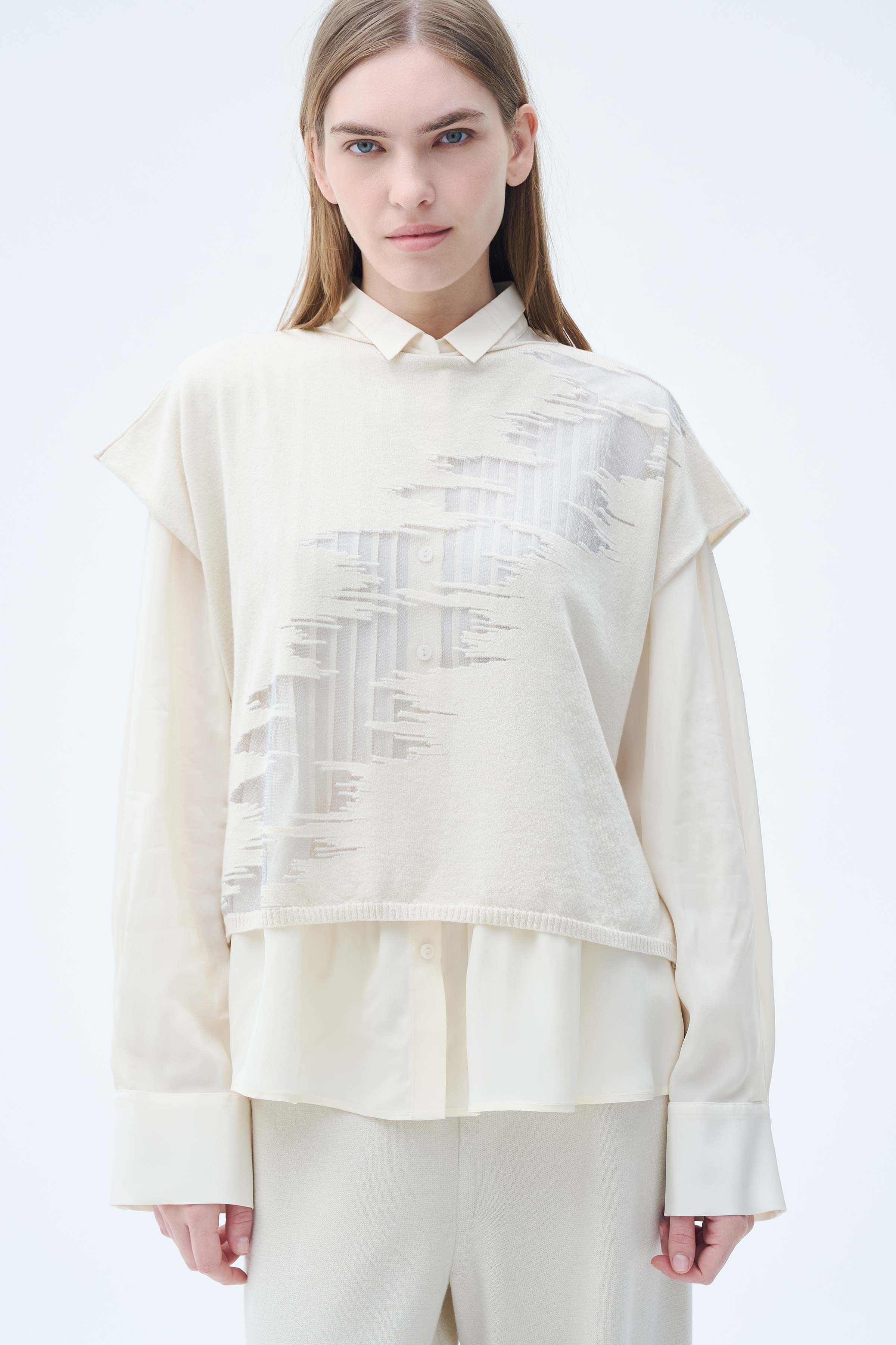 Джемпер без рукавов Зиг-Заг  от Lesel (Лесель)! Заказывайте по ✆ 8 (800) 777 02 37