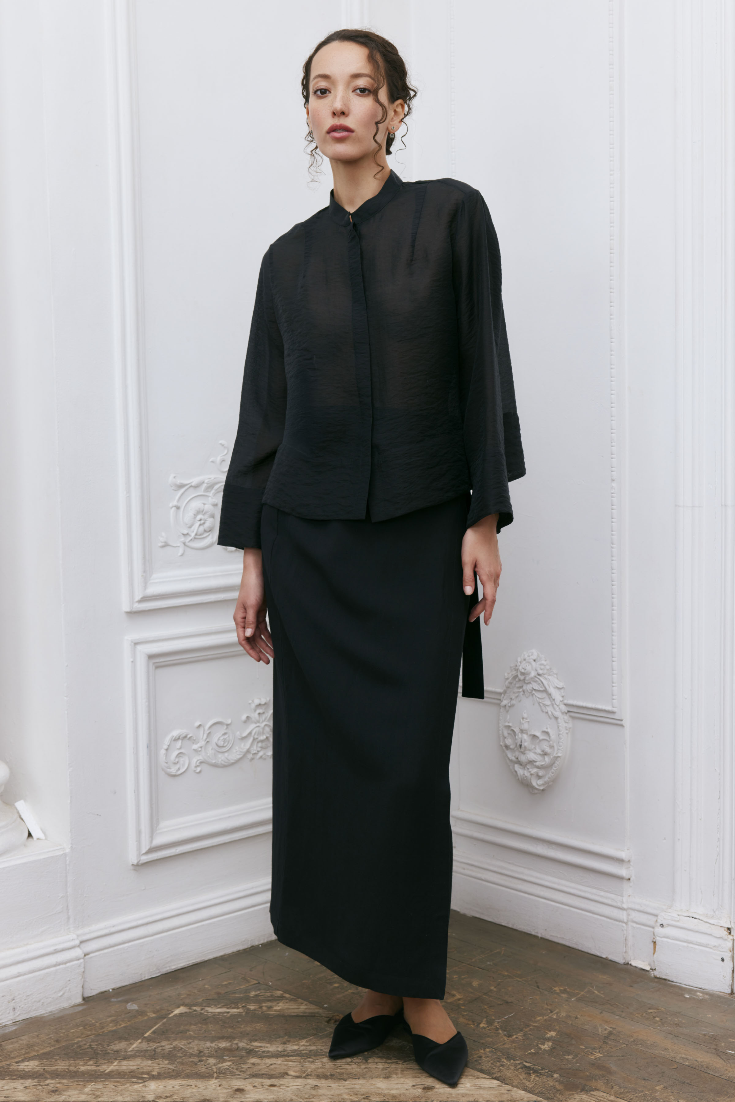 Юбка прямая с запахом