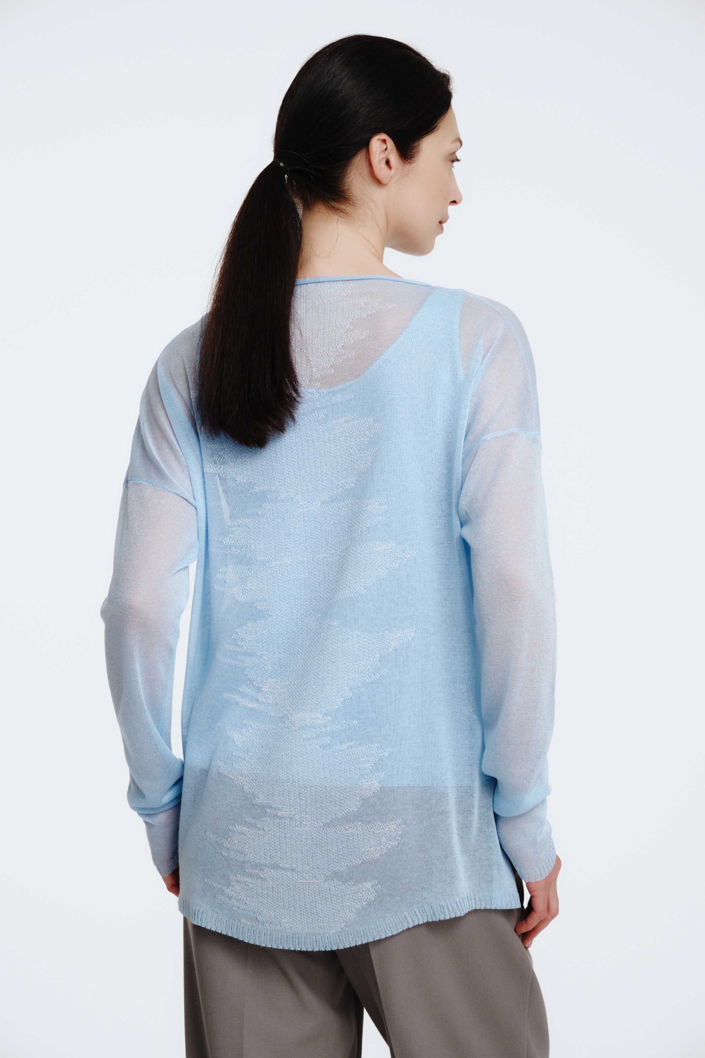 Джемпер Тень 34 Голубой лед (glace bleue) от Lesel (Лесель)! Заказывайте по ✆ 8 (800) 777 02 37