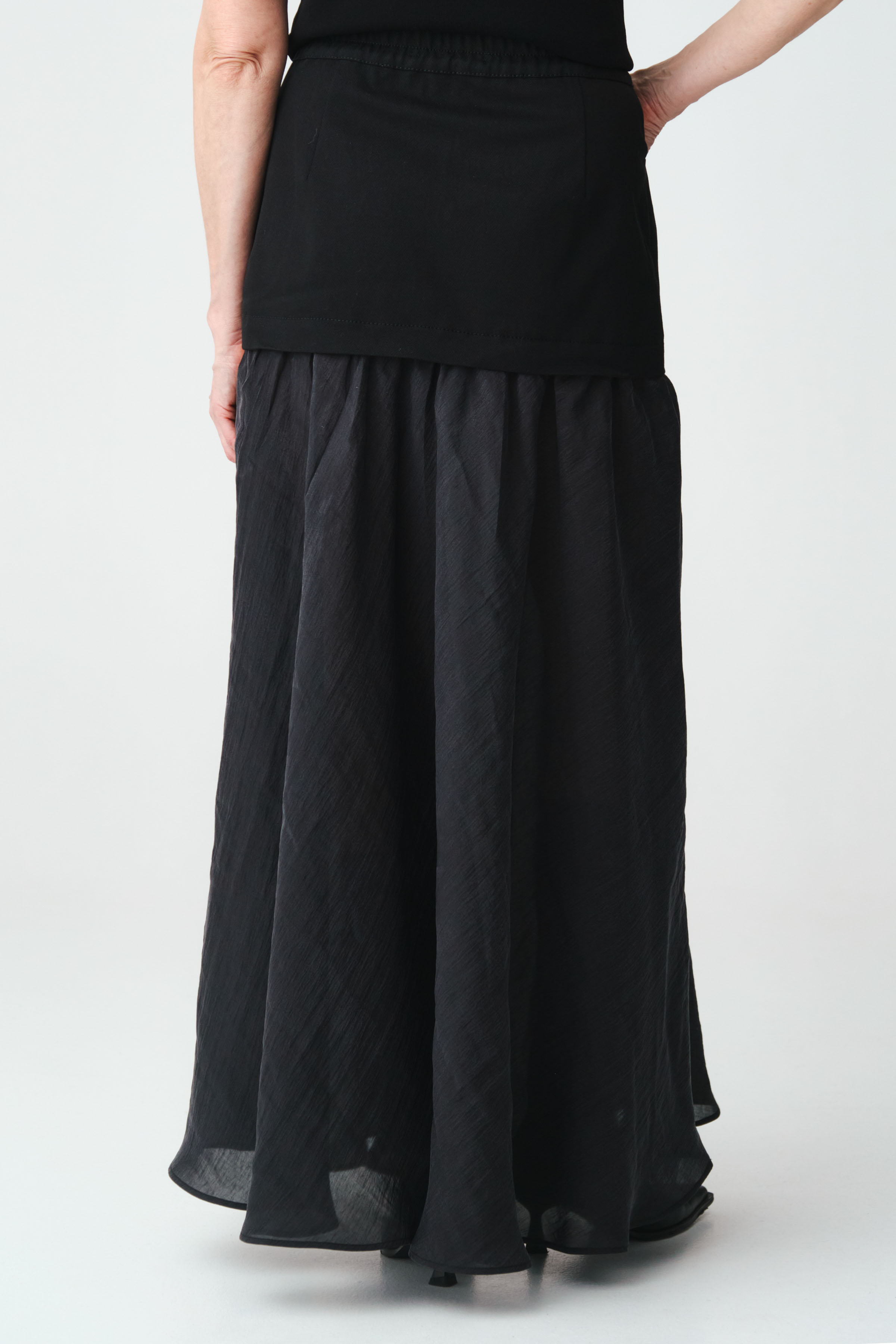 Юбка прозрачная с кокеткой