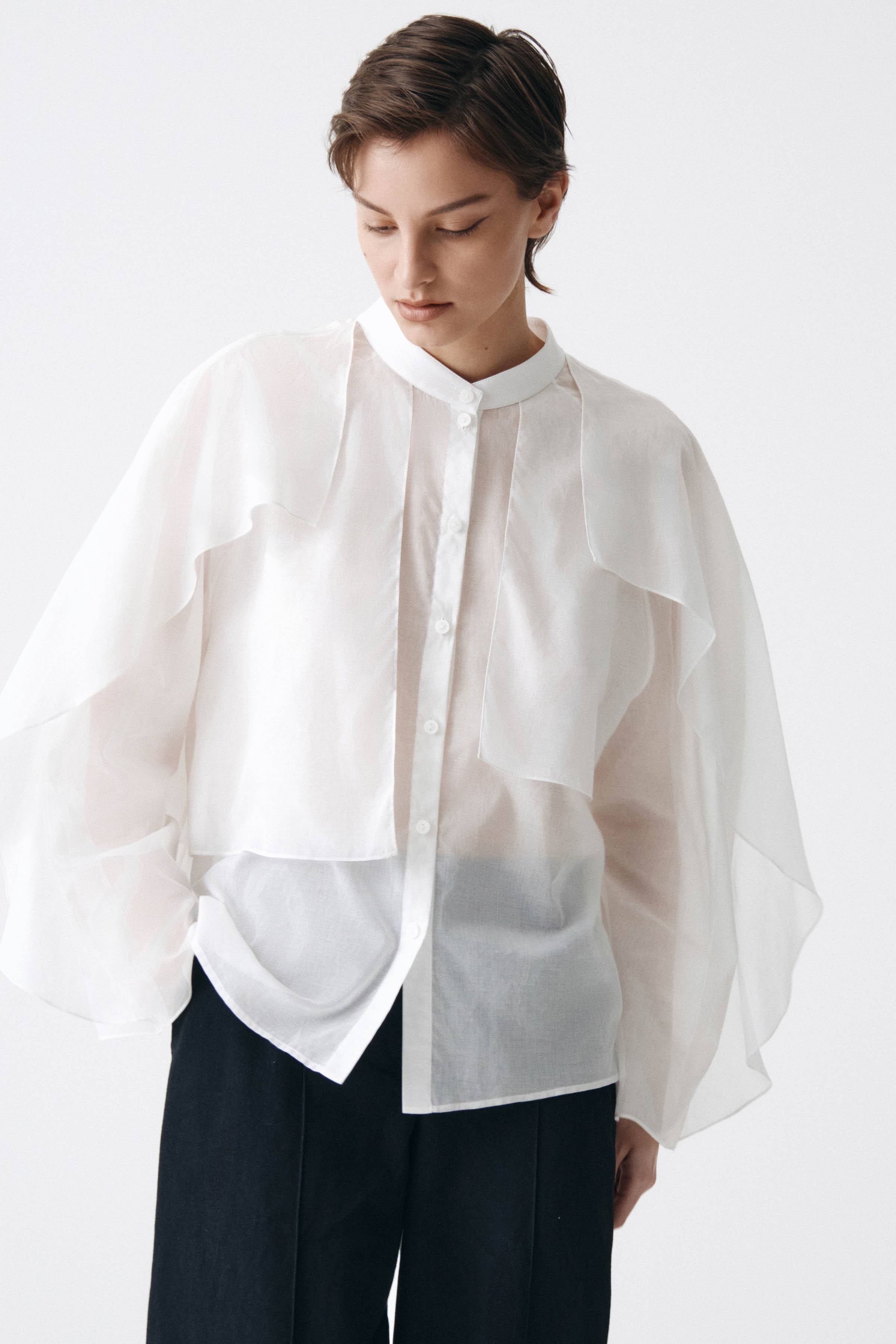 Блуза многослойная, тонкий хлопок  от Lesel (Лесель)! Заказывайте по ✆ 8 (800) 777 02 37