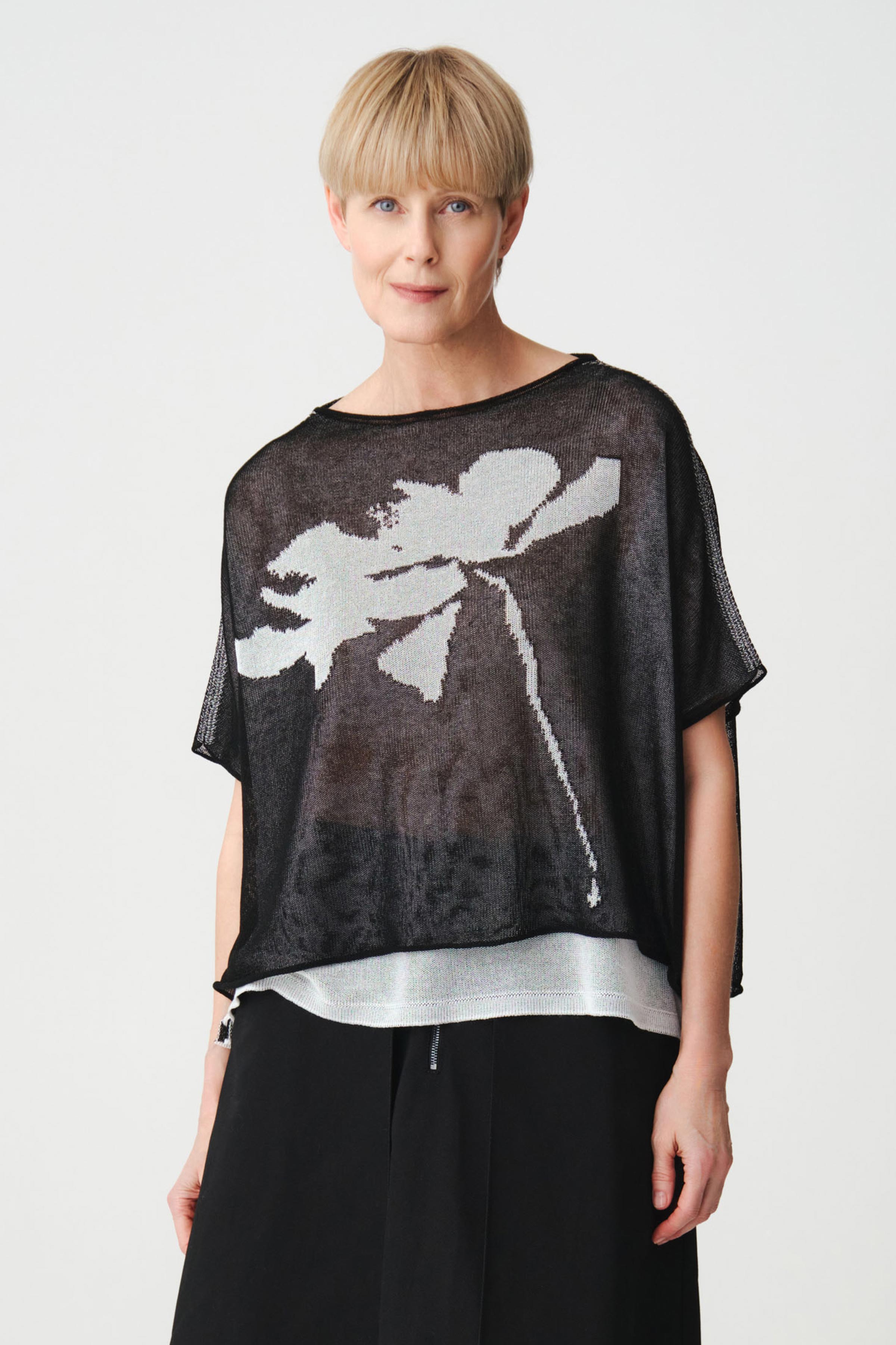 Джемпер с коротким рукавом Пион