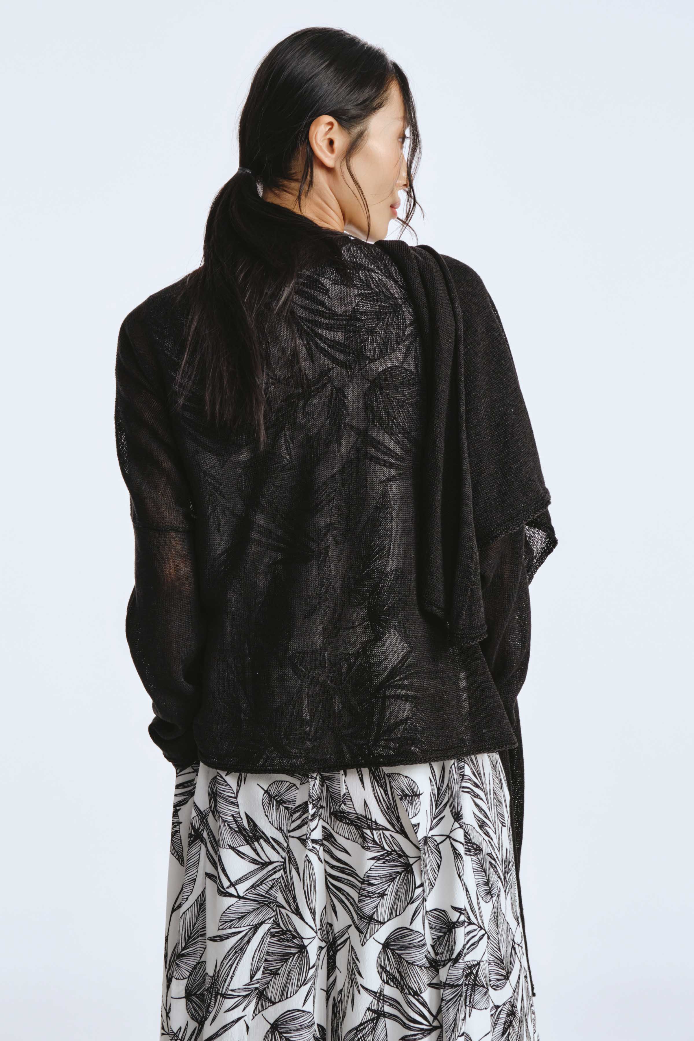 Кардиган Лён 00 Черный (noir) от Lesel (Лесель)! Заказывайте по ✆ 8 (800) 777 02 37