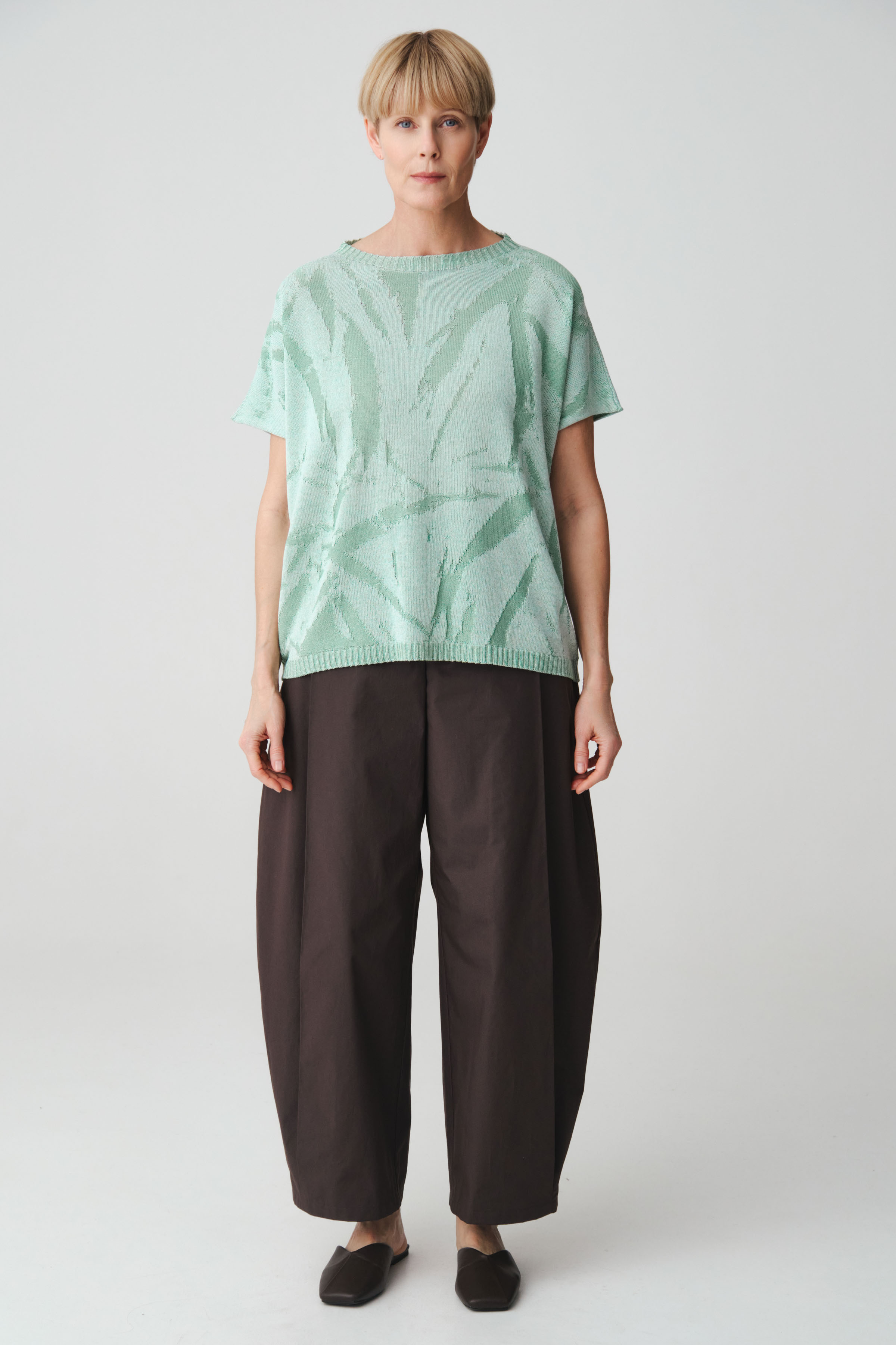 Брюки большой ромб со складкой, хлопок