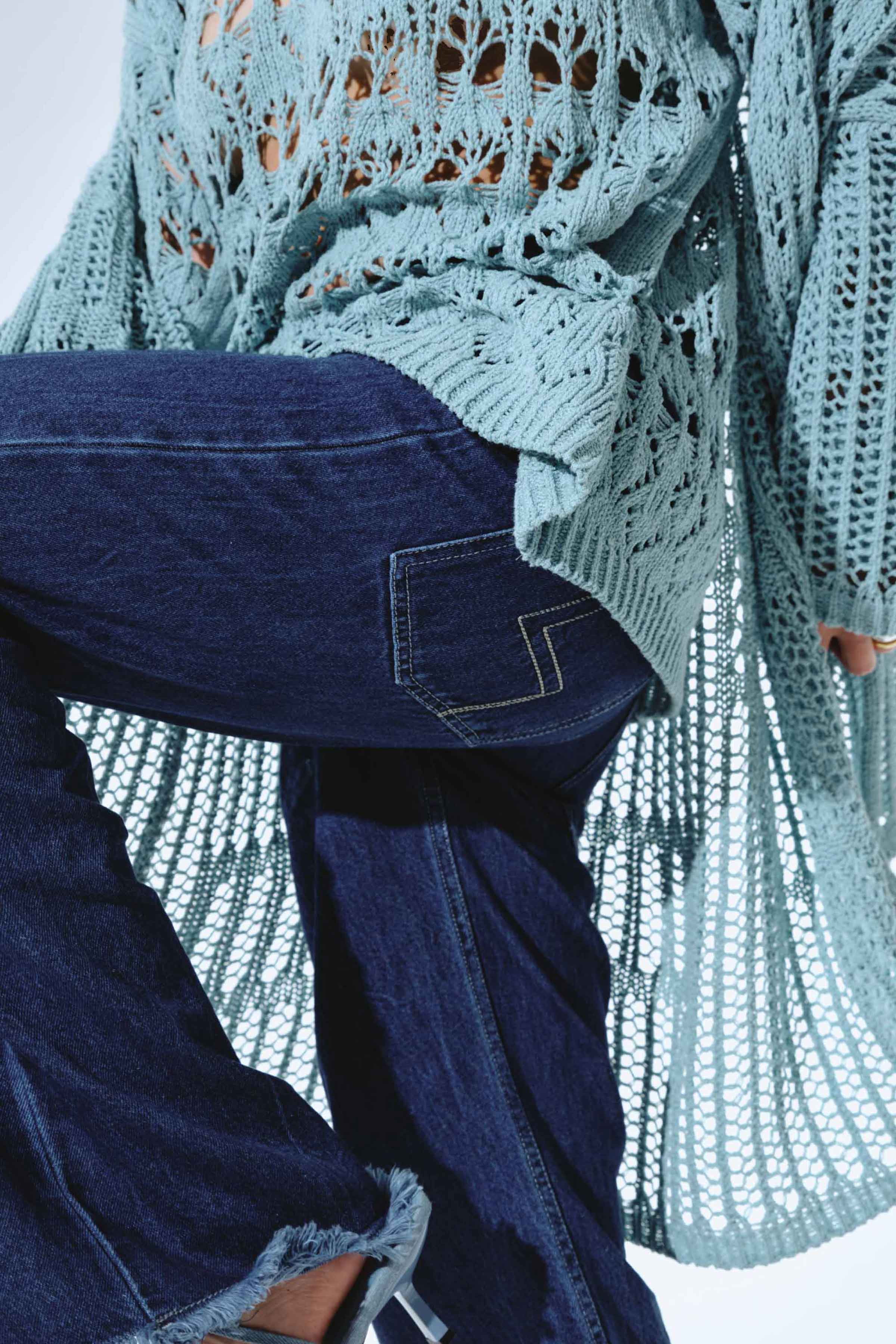 Брюки Трубы широкие, джинса 38 Джинсовый (denim) от Lesel (Лесель)! Заказывайте по ✆ 8 (800) 777 02 37