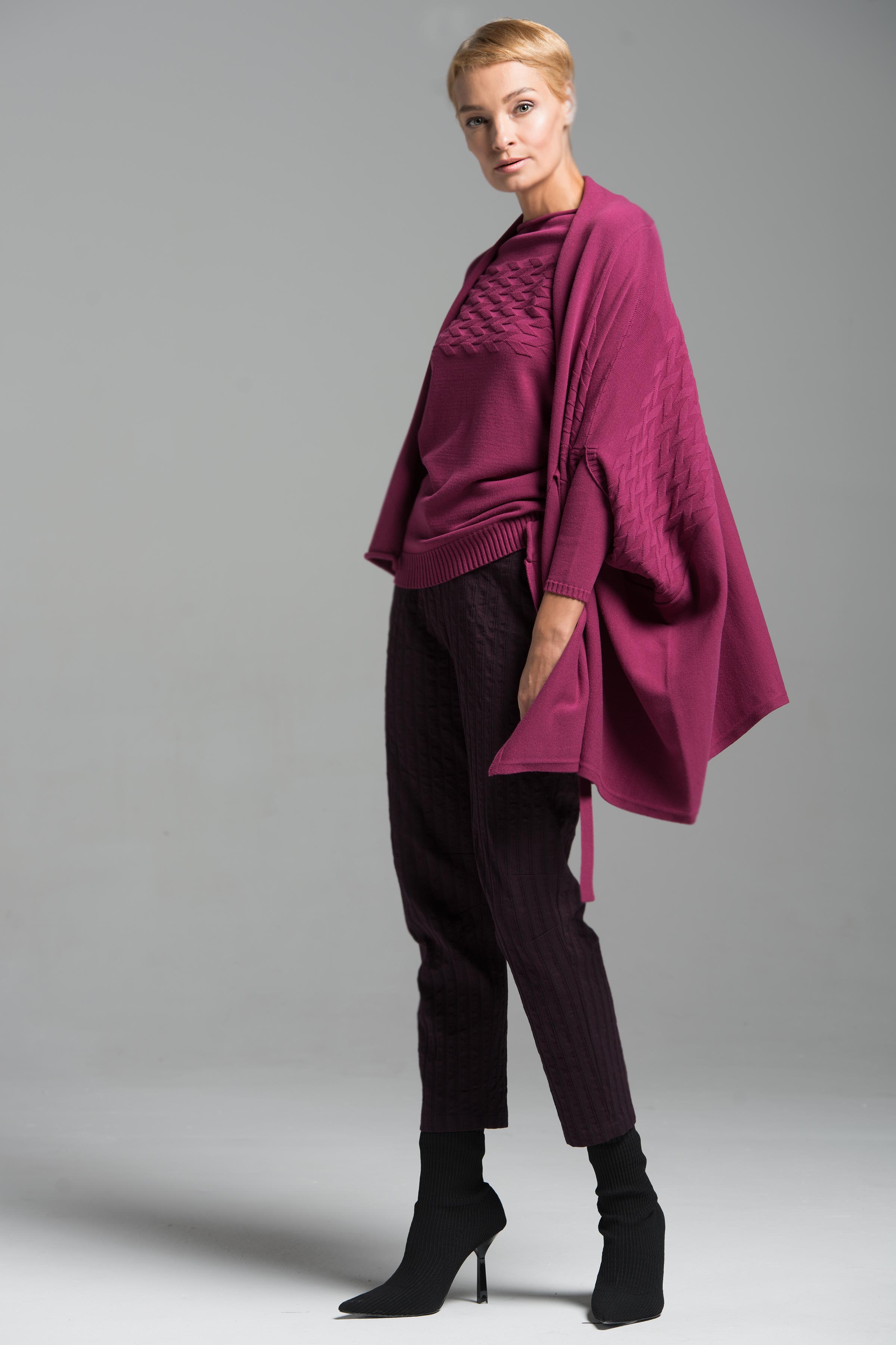 Брюки галифе с запахом в полоску 30 Инжир (figue) от Lesel (Лесель)! Заказывайте по ✆ 8 (800) 777 02 37