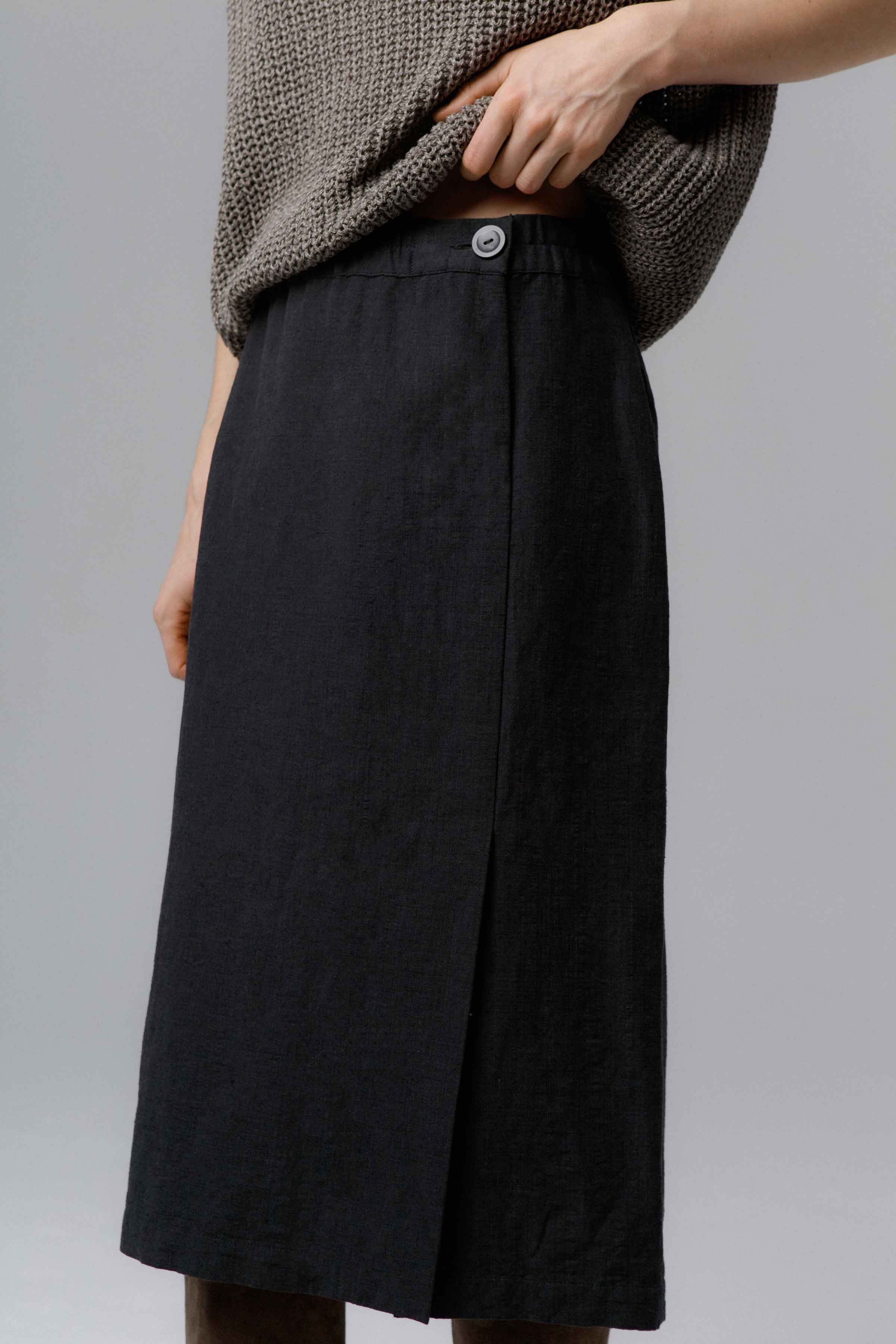 Юбка Прямая со шлицей, костюмная 11 Антрацит (anthracite) от Lesel (Лесель)! Заказывайте по ✆ 8 (800) 777 02 37