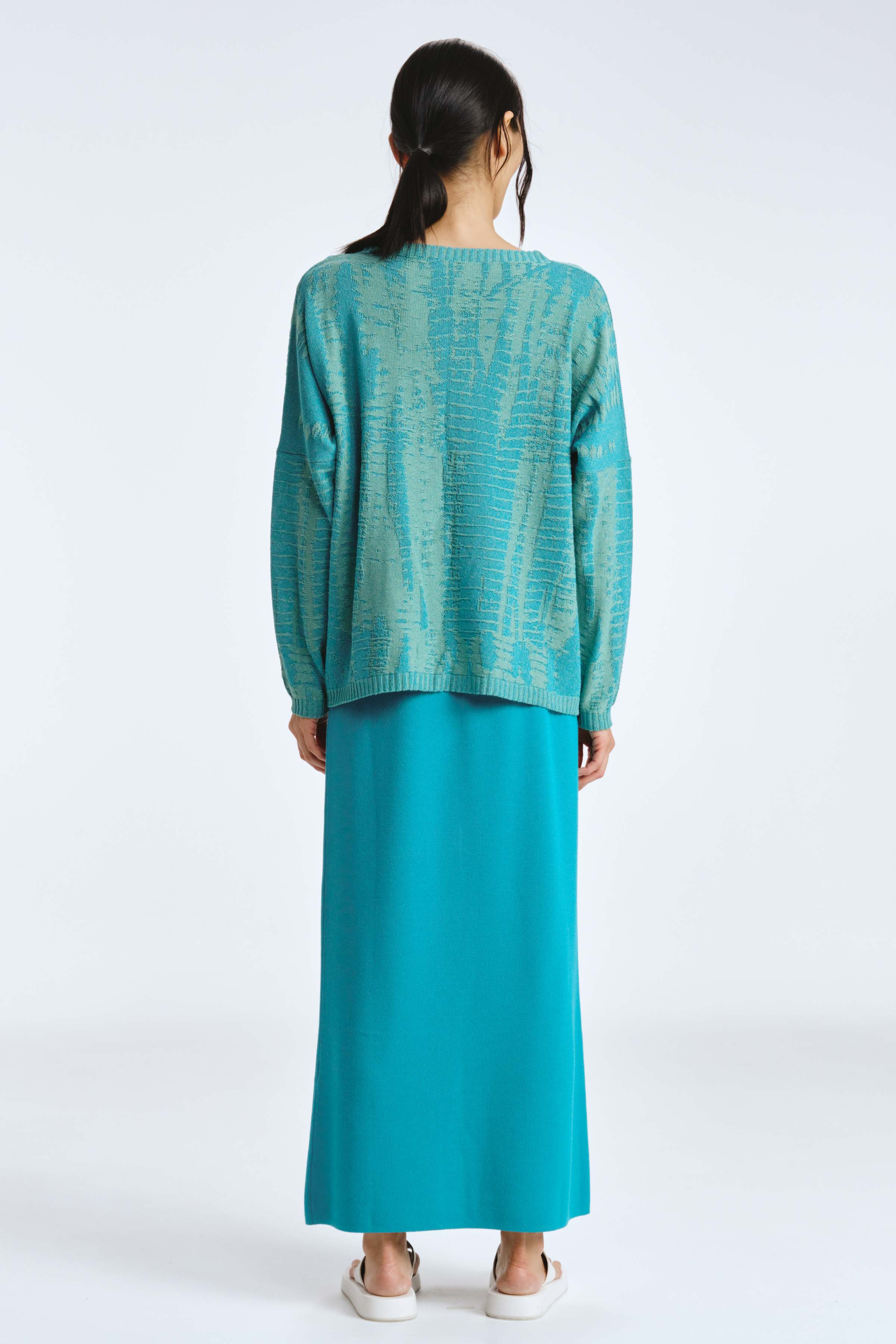 Юбка вязаная гладкая 36 Бирюза (turguoise) от Lesel (Лесель)! Заказывайте по ✆ 8 (800) 777 02 37