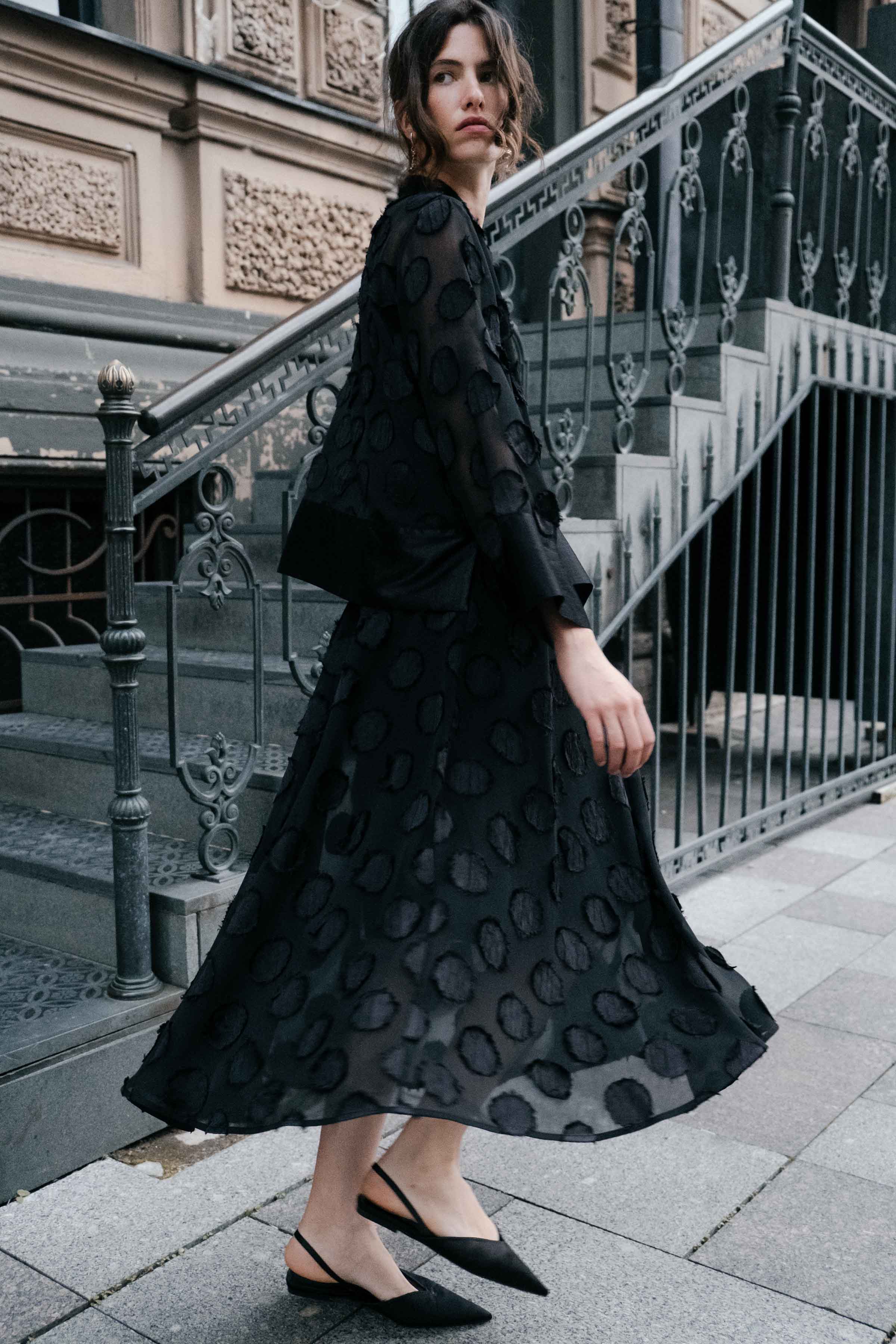 Юбка Прозрачный горох средней длины  от Lesel (Лесель)! Заказывайте по ✆ 8 (800) 777 02 37