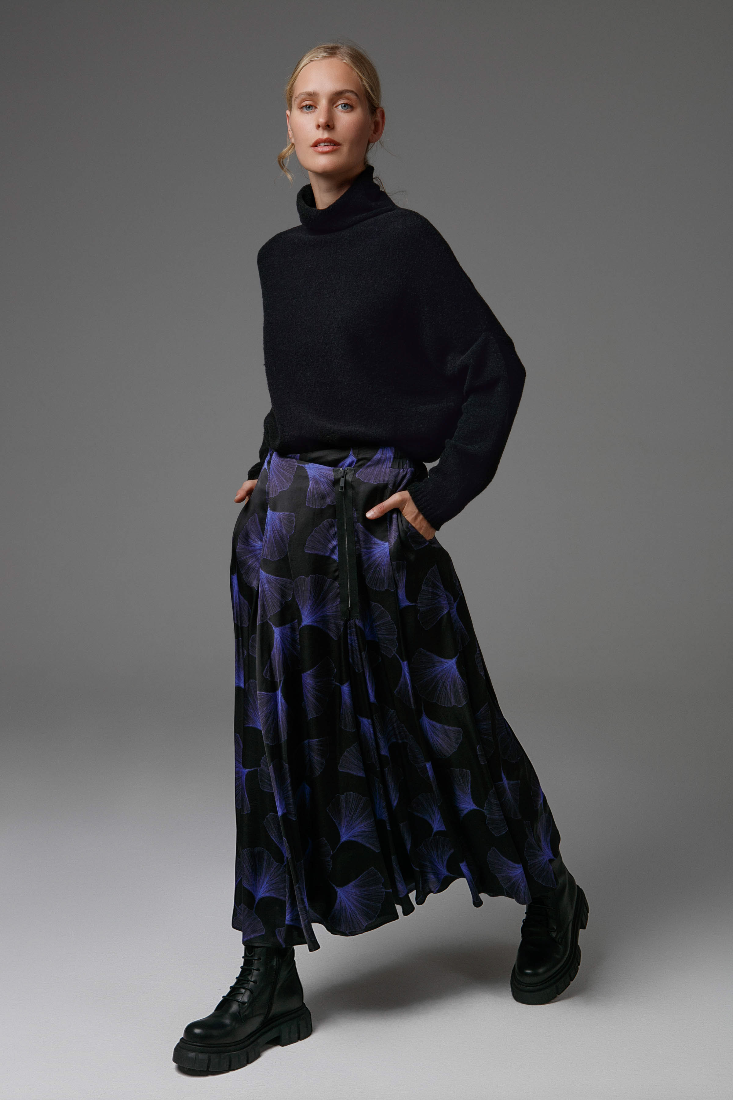 Юбка в складку, с молнией, Неон