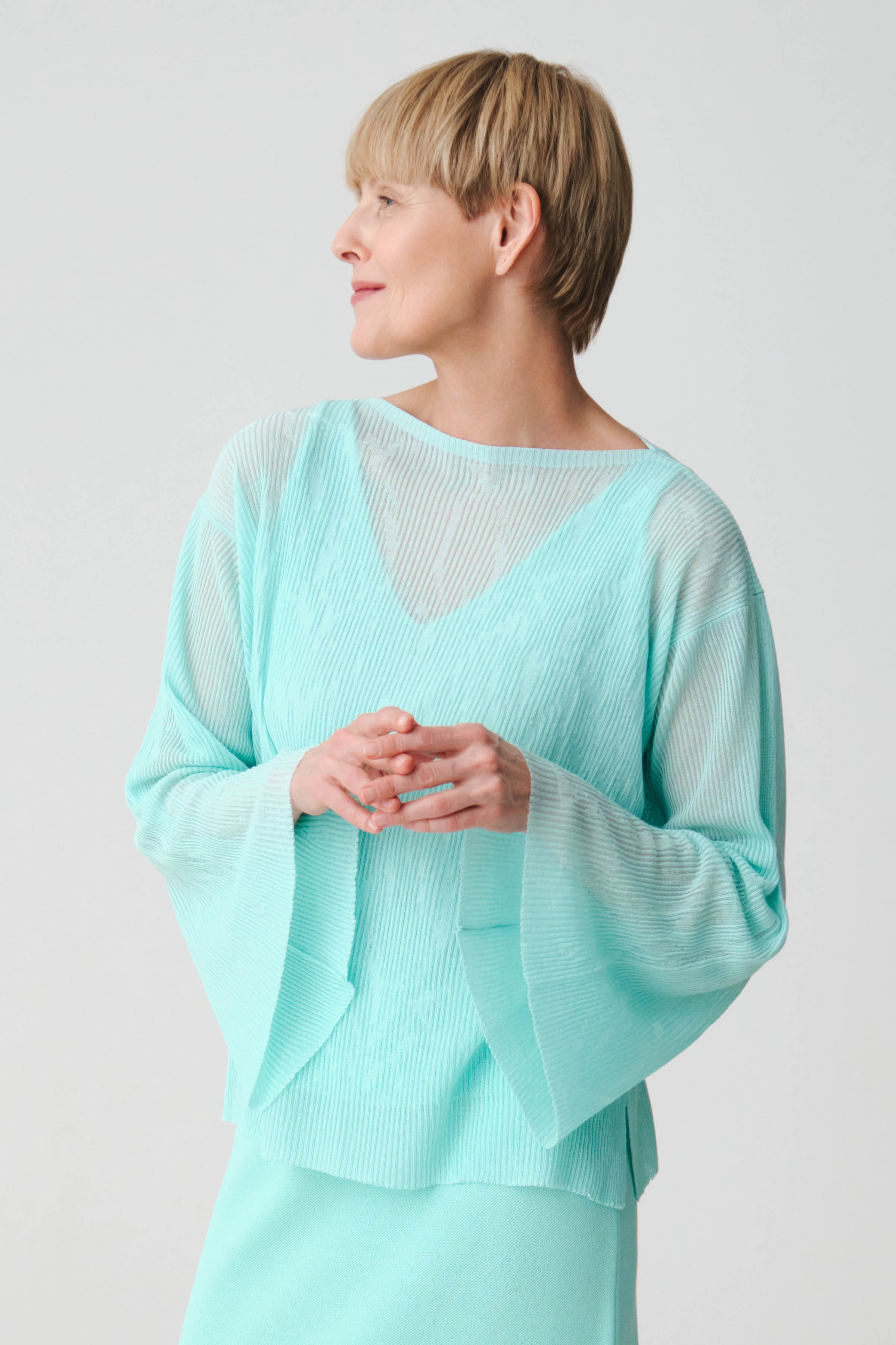 Джемпер с длинным рукавом Прозрачный